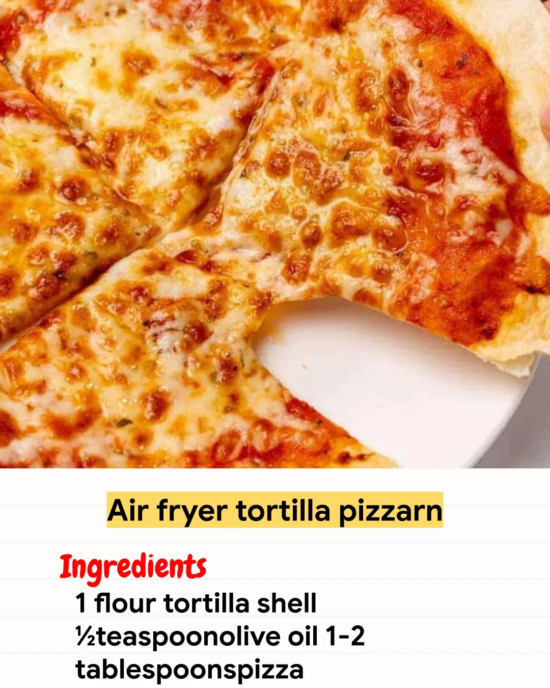 Air Fryer Recipe Air fryer tortilla pizzarn