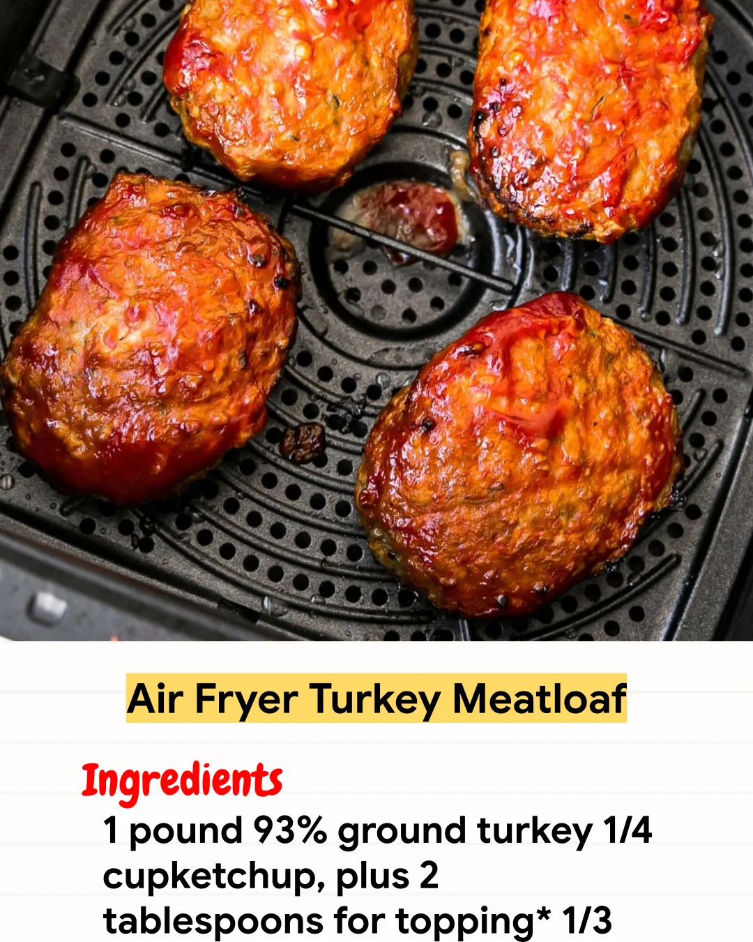 Air Fryer Recipe Air Fryer Turkey Meatloaf
