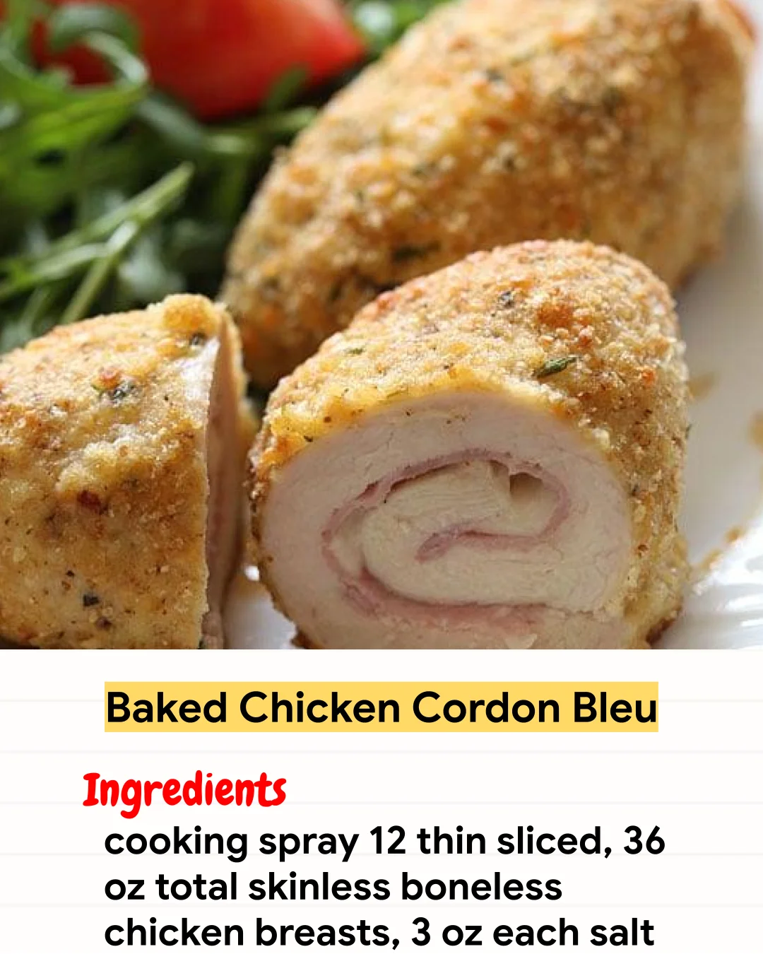 Air Fryer Recipe Baked Chicken Cordon Bleu