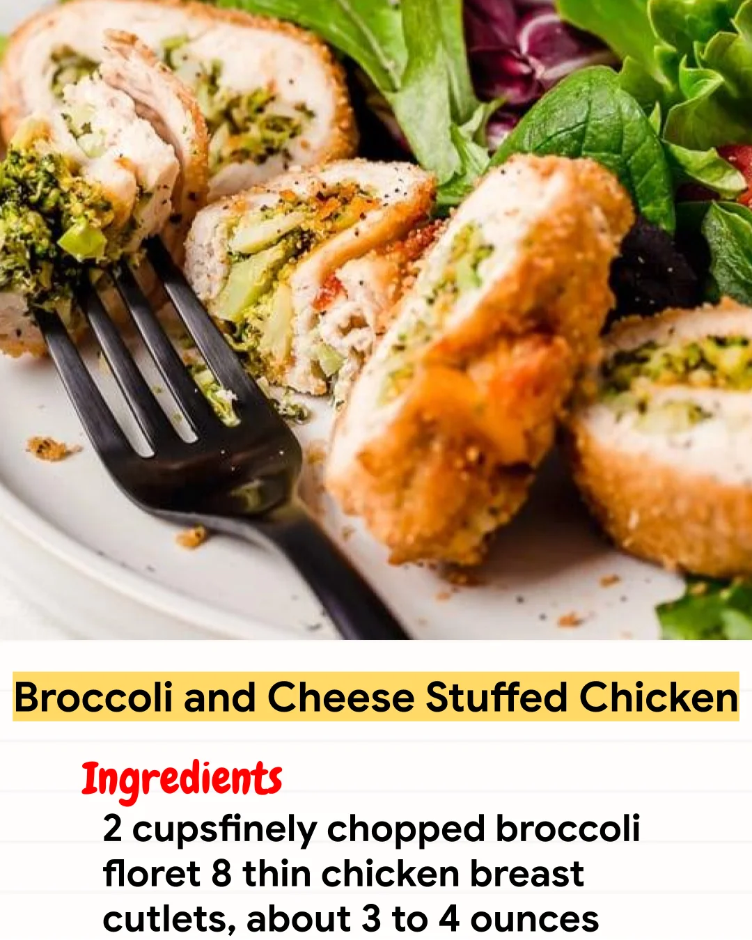 Air Fryer Recipe Broccoli and Cheese Stuffed Chicken
