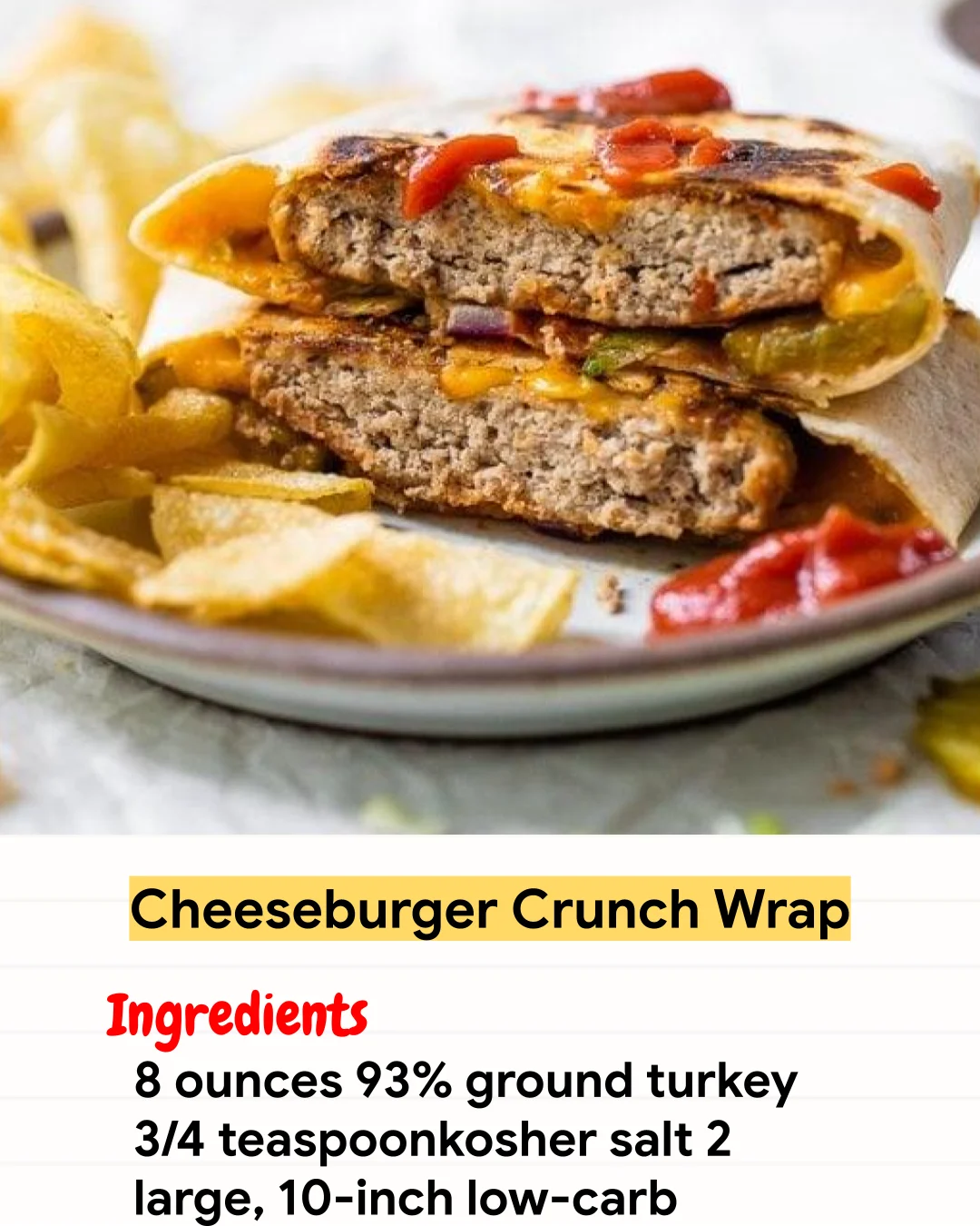Air Fryer Recipe Cheeseburger Crunch Wrap