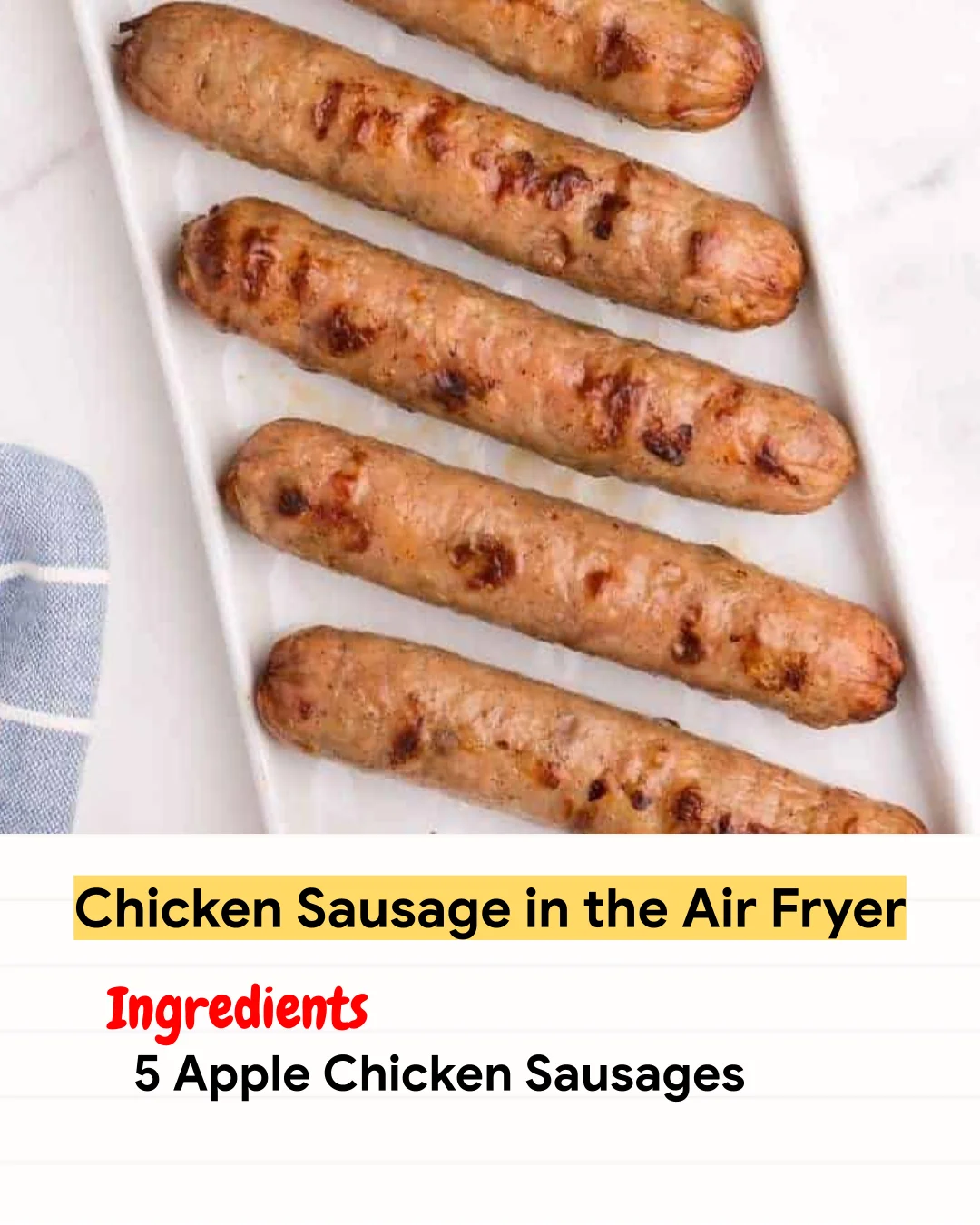Air Fryer Recipe Chicken Sausage in the Air Fryer