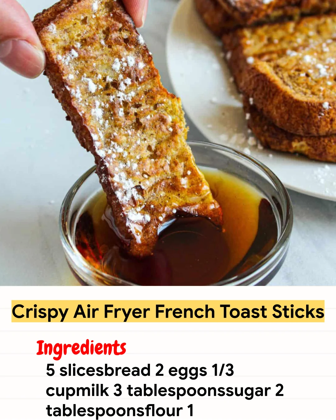Air Fryer Recipe Crispy Air Fryer French Toast Sticks