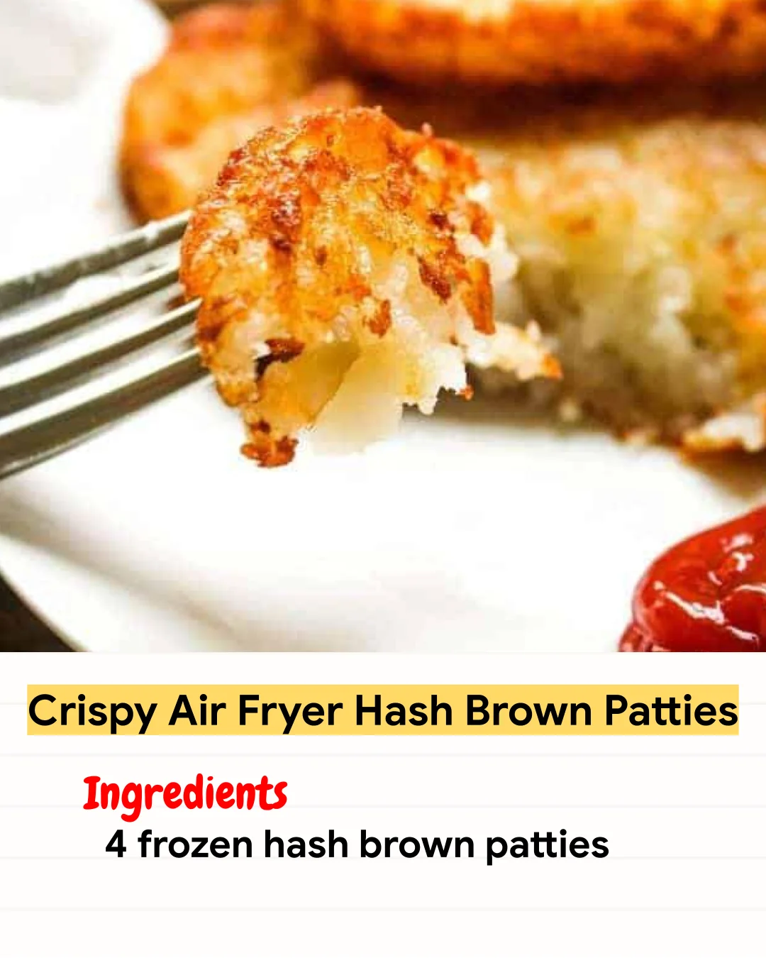Air Fryer Recipe Crispy Air Fryer Hash Brown Patties