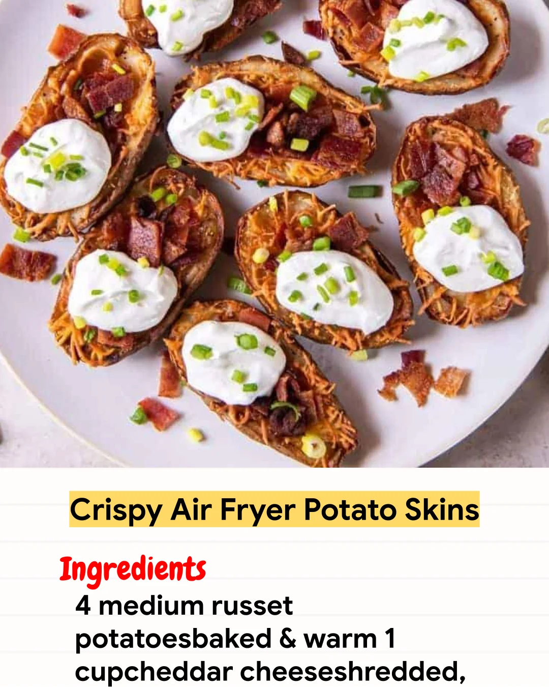 Air Fryer Recipe Crispy Air Fryer Potato Skins