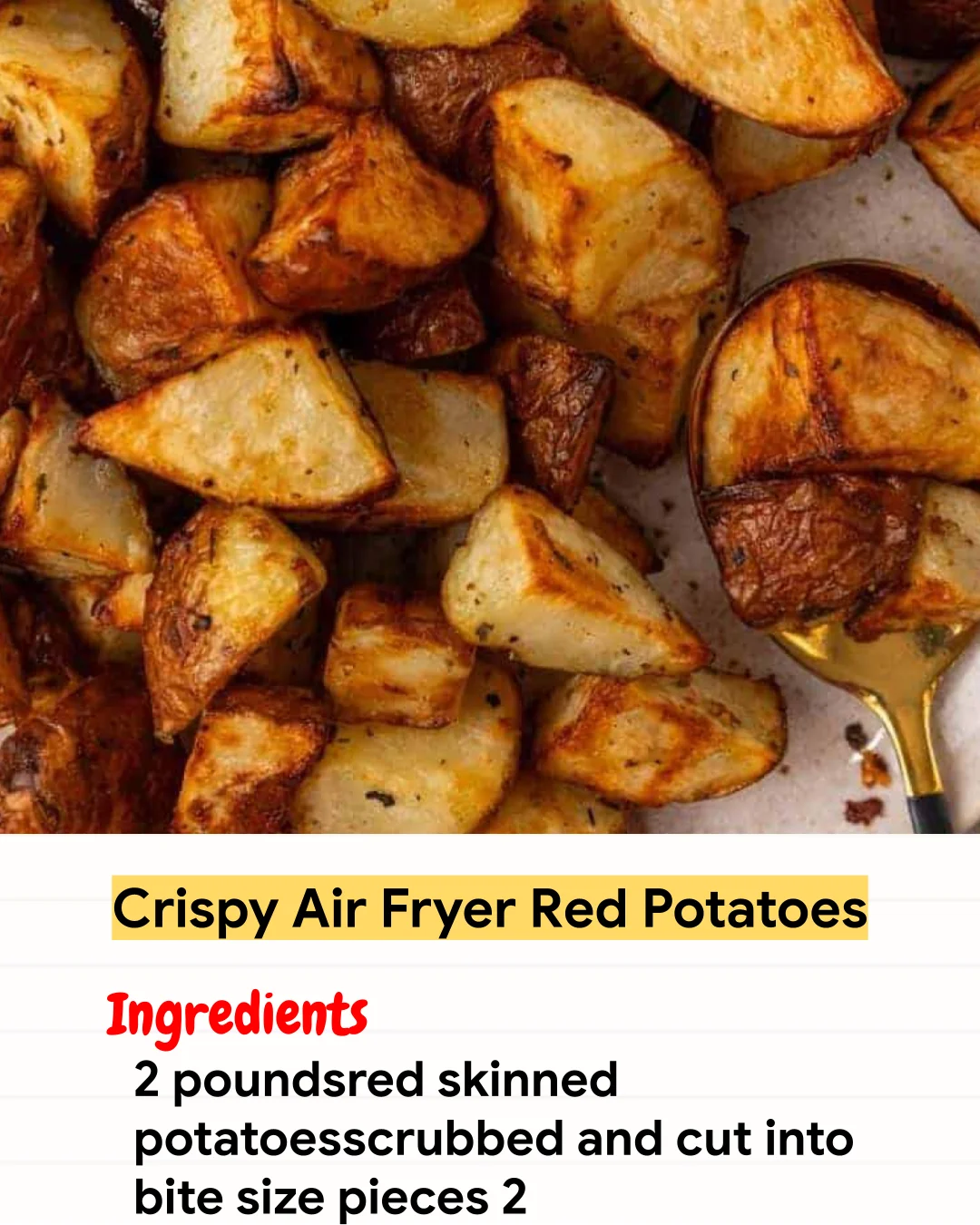 Air Fryer Recipe Crispy Air Fryer Red Potatoes
