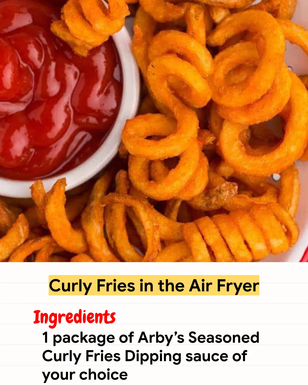 Air Fryer Recipe Curly Fries in the Air Fryer