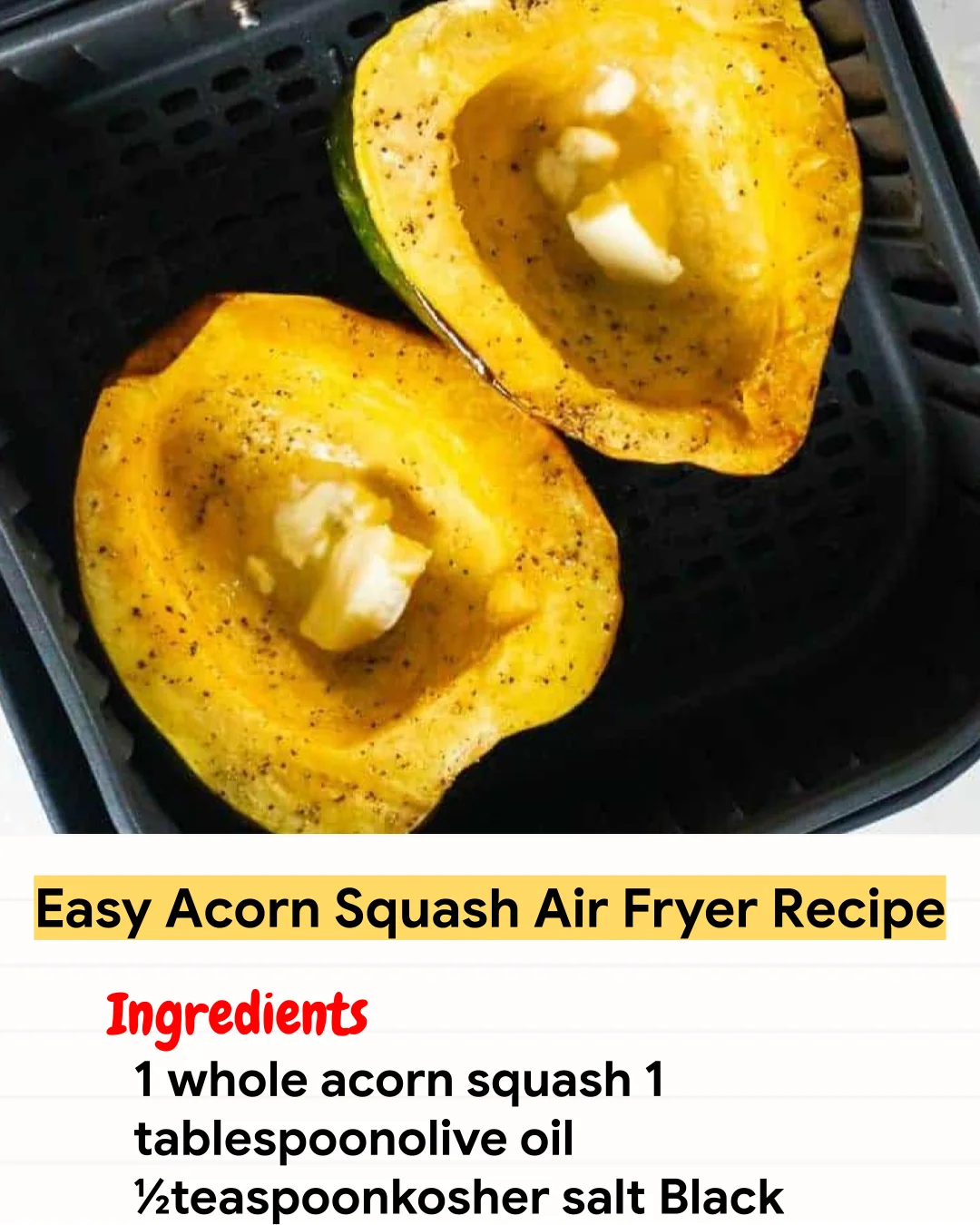 Air Fryer Recipe Easy Acorn Squash Air Fryer Recipe