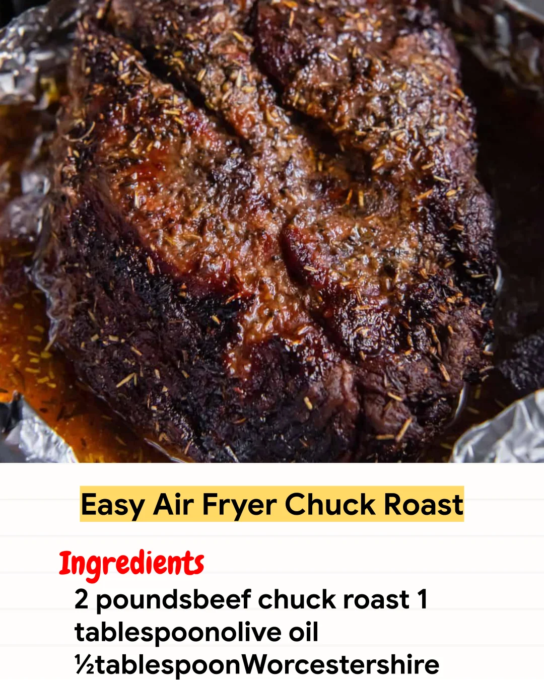 Air Fryer Recipe Easy Air Fryer Chuck Roast