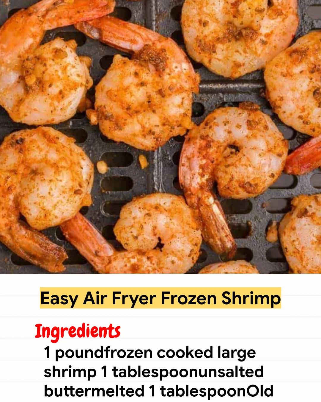 Air Fryer Recipe Easy Air Fryer Frozen Shrimp