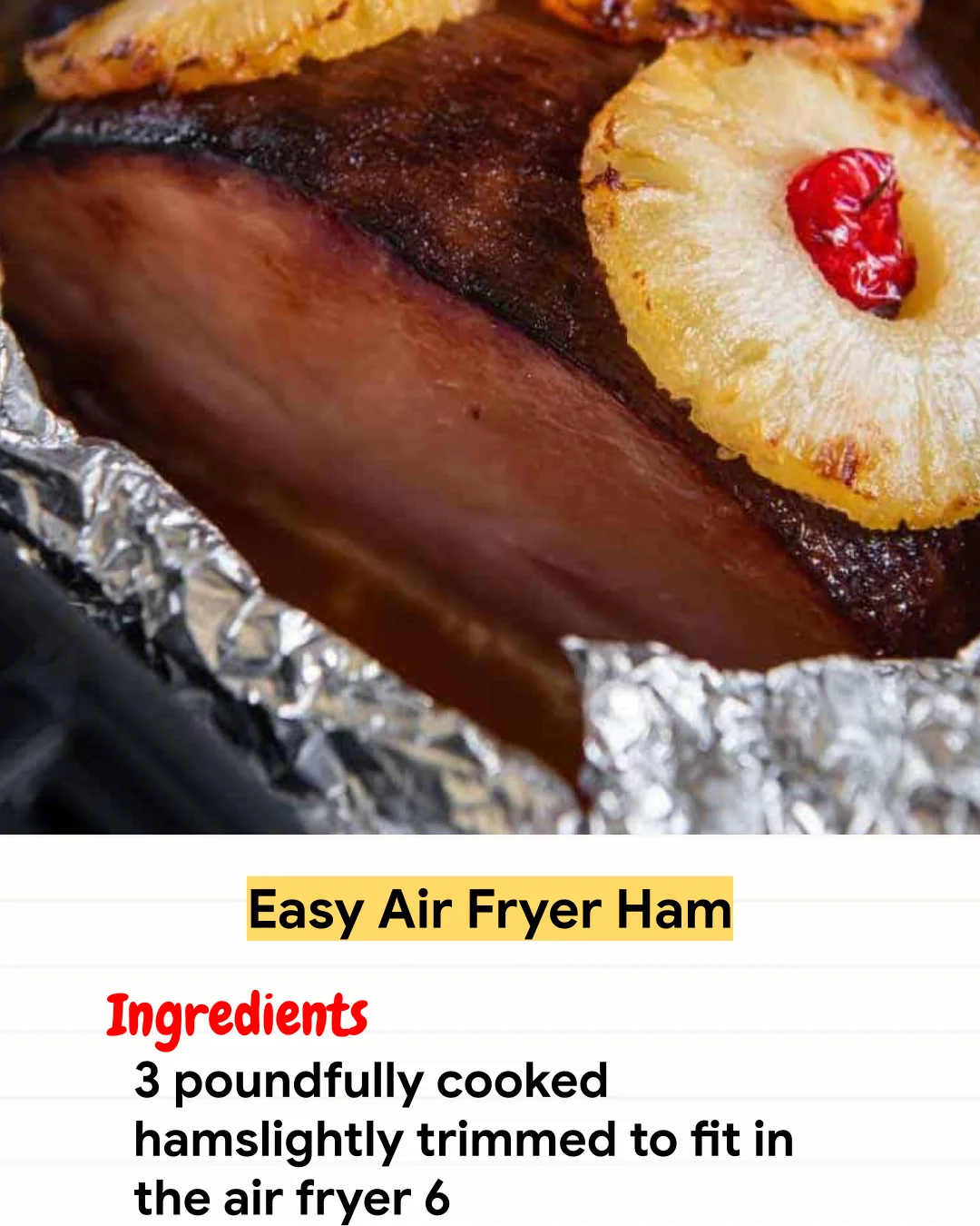 Air Fryer Recipe Easy Air Fryer Ham