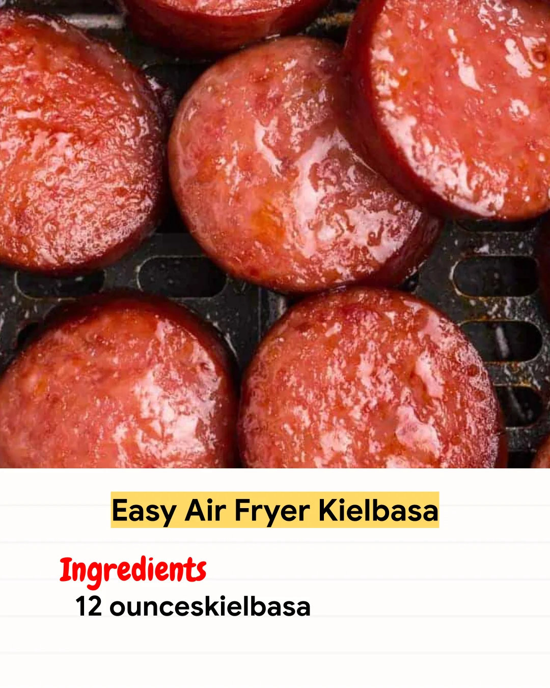 Air Fryer Recipe Easy Air Fryer Kielbasa