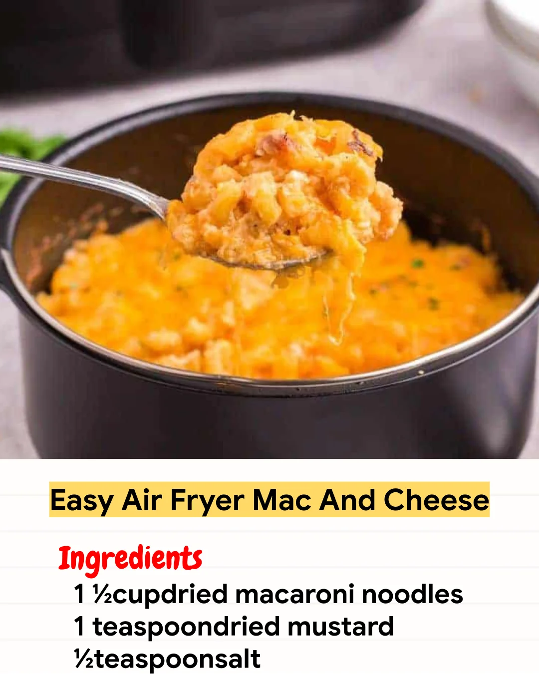 Air Fryer Recipe Easy Air Fryer Mac And Cheese
