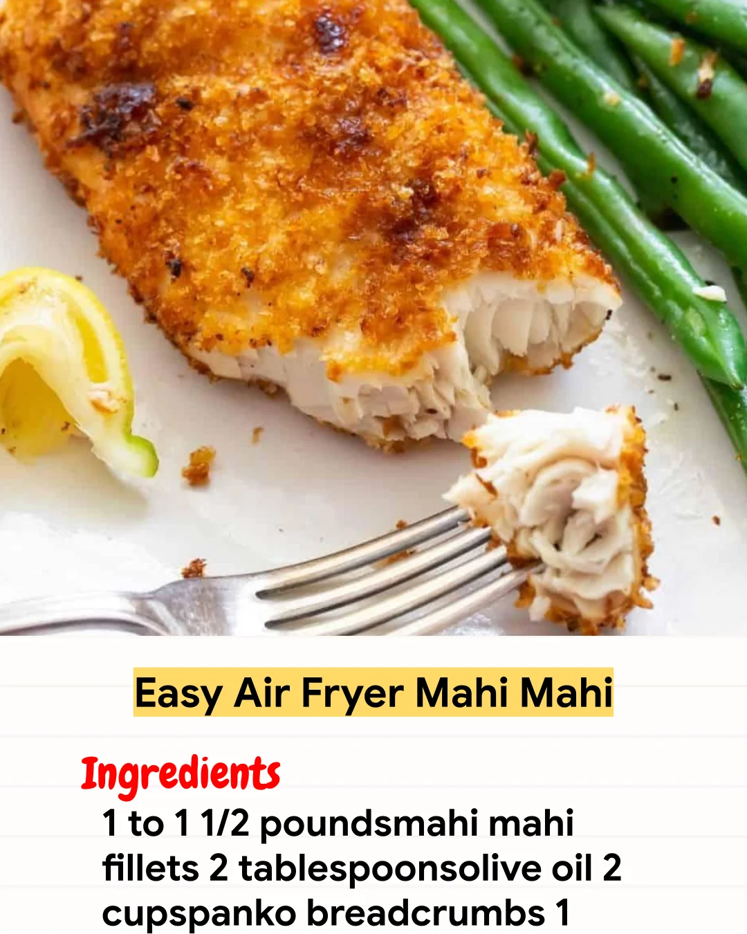 Air Fryer Recipe Easy Air Fryer Mahi Mahi