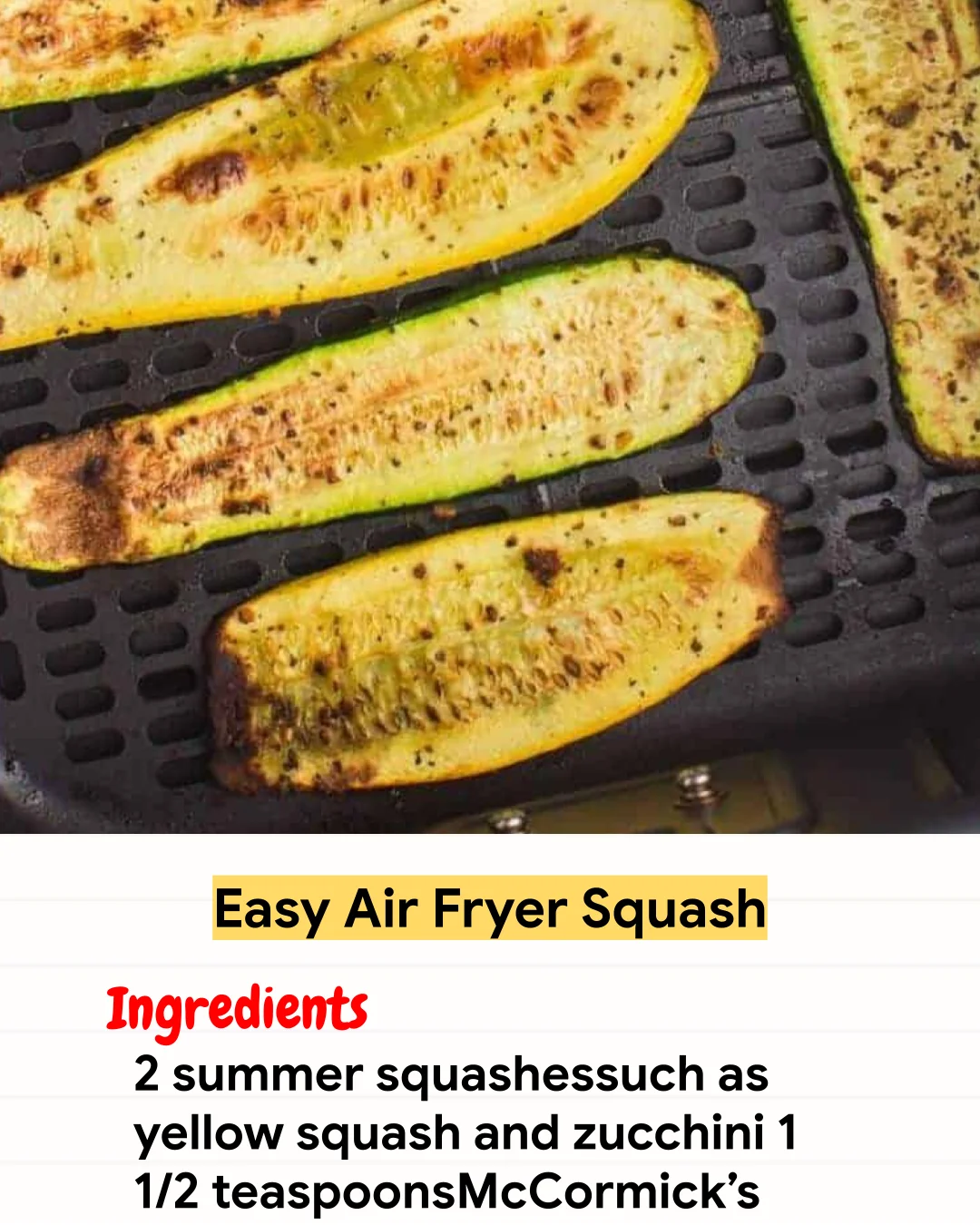 Air Fryer Recipe Easy Air Fryer Squash