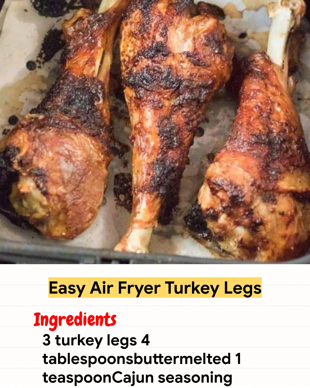 Air Fryer Recipe Easy Air Fryer Turkey Legs