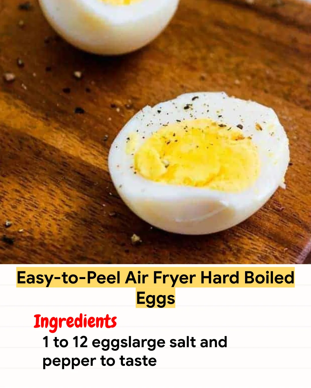 Air Fryer Recipe Easy-to-Peel Air Fryer Hard Boiled Eggs