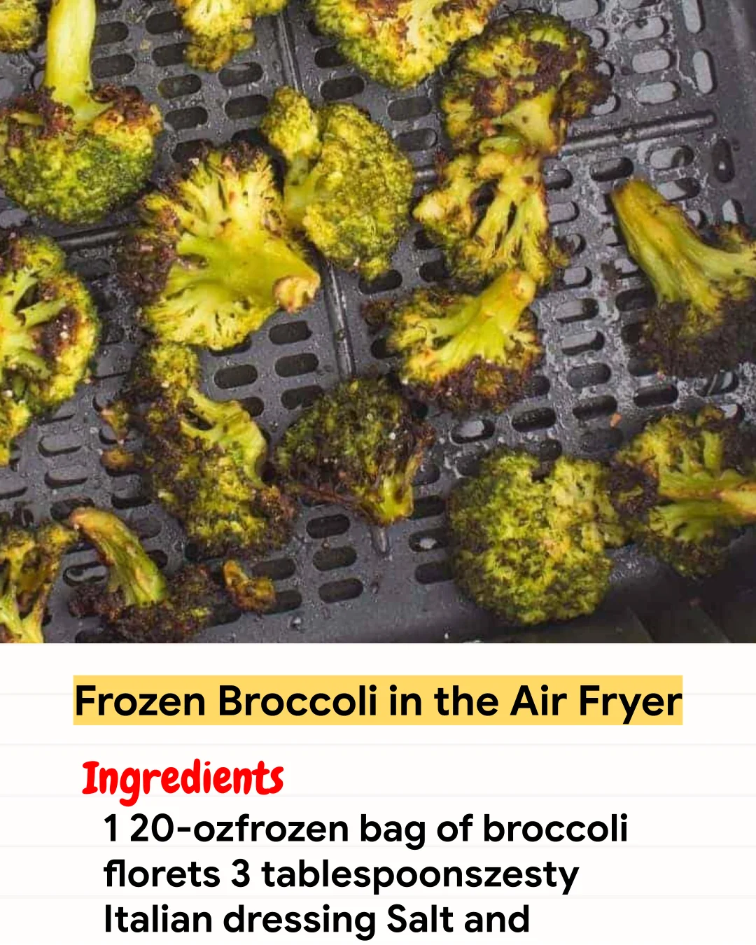 Air Fryer Recipe Frozen Broccoli in the Air Fryer