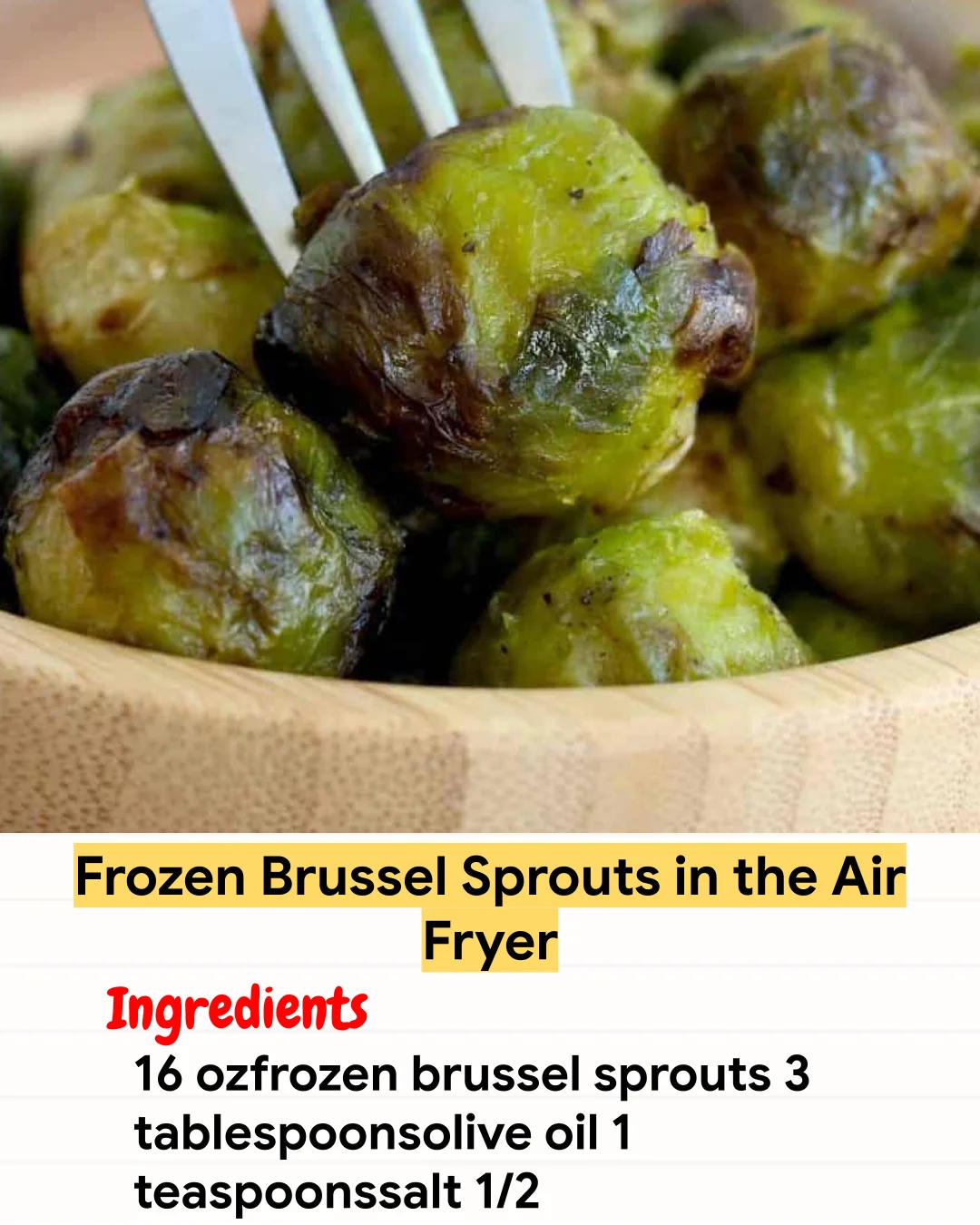 Air Fryer Recipe Frozen Brussel Sprouts in the Air Fryer