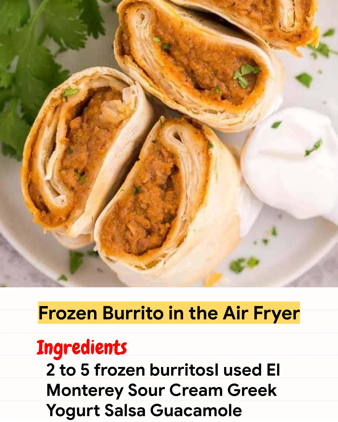 Air Fryer Recipe Frozen Burrito in the Air Fryer