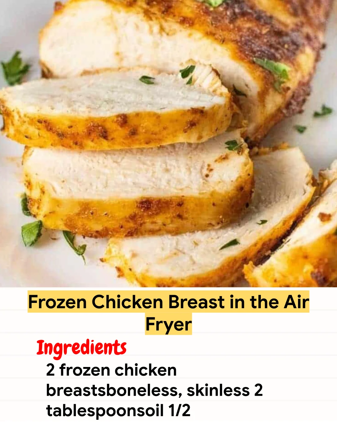 Air Fryer Recipe Frozen Chicken Breast in the Air Fryer