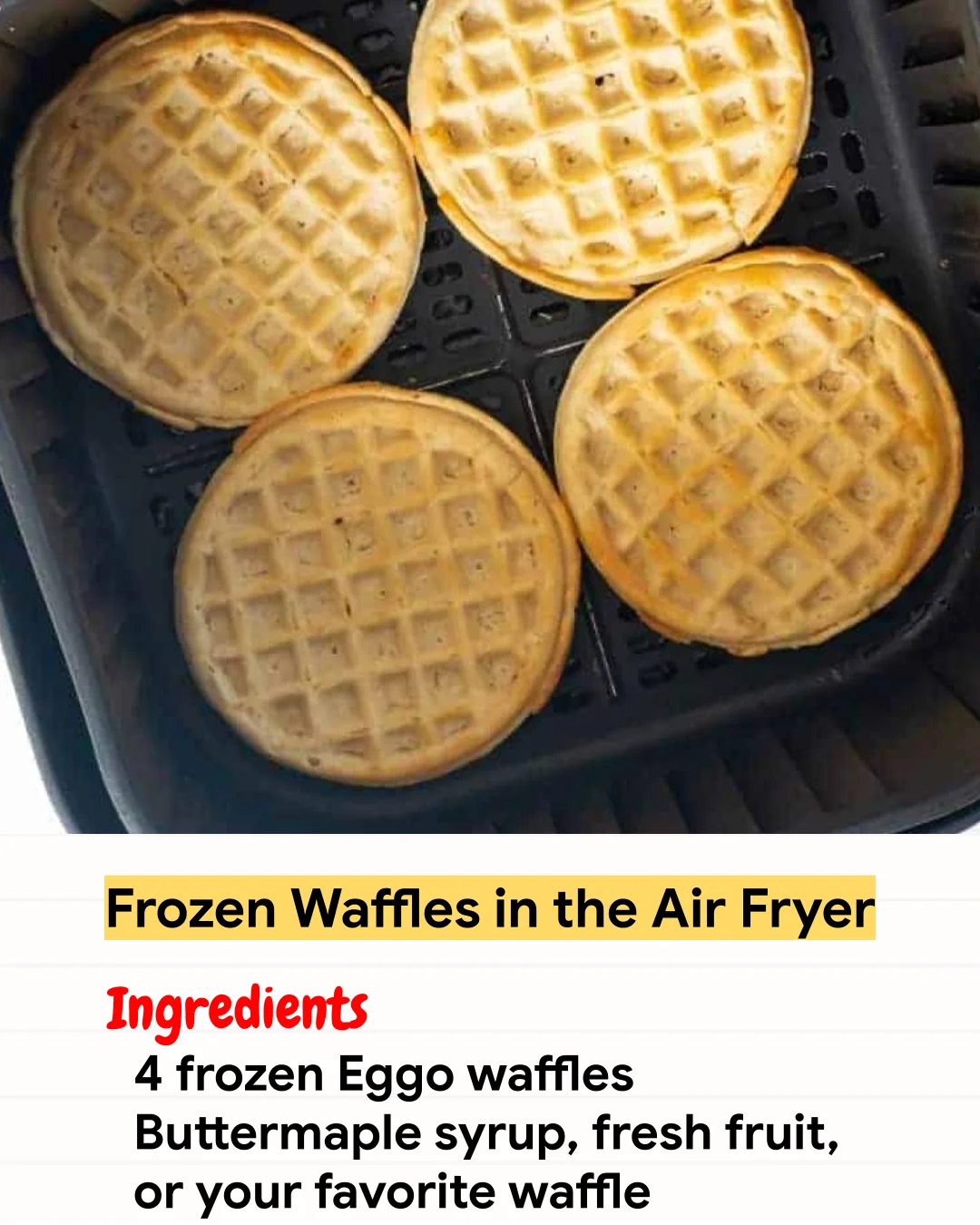 Air Fryer Recipe Frozen Waffles in the Air Fryer