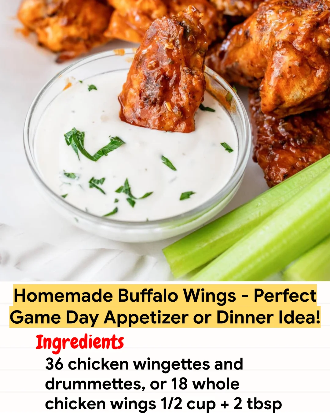 Air Fryer Recipe Homemade Buffalo Wings – Perfect Game Day Appetizer or Dinner Idea!