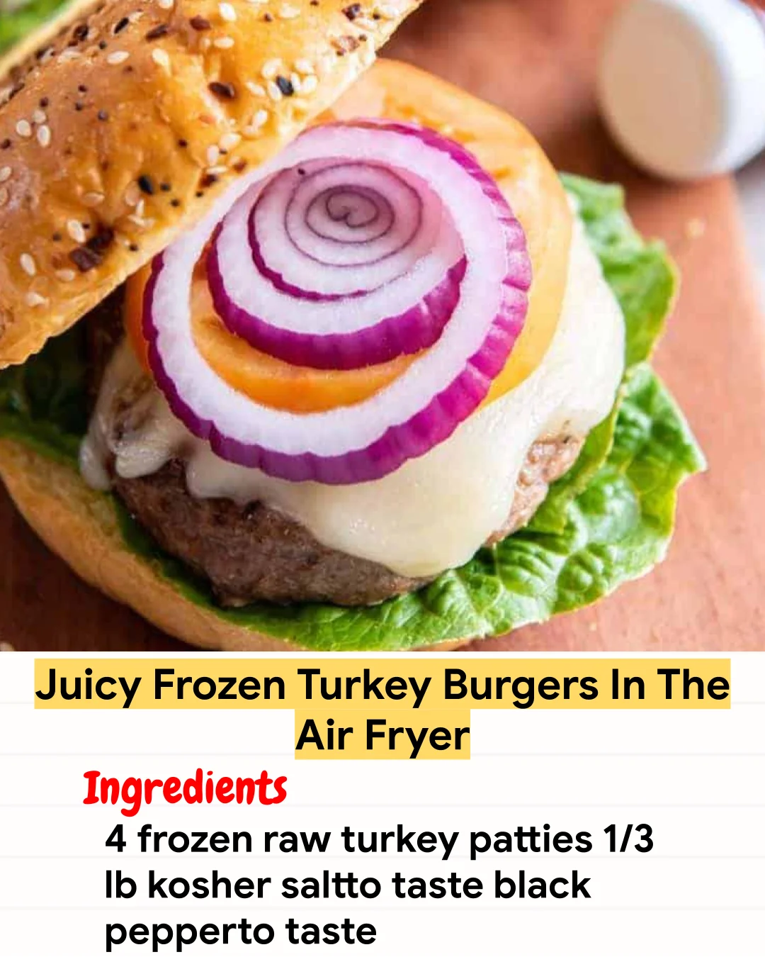 Air Fryer Recipe Juicy Frozen Turkey Burgers In The Air Fryer