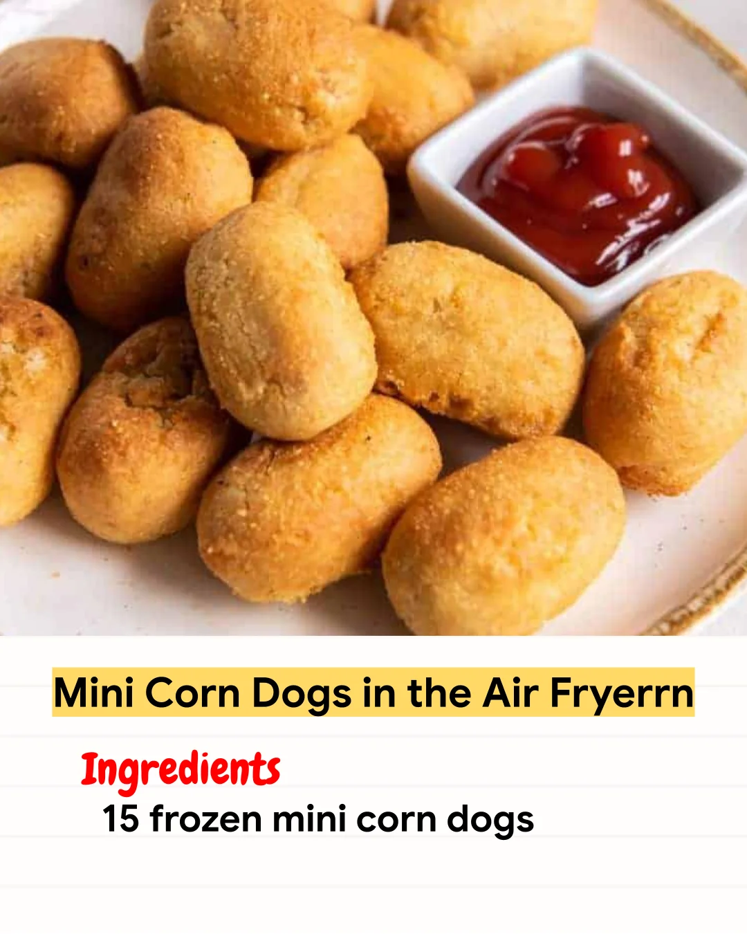 Air Fryer Recipe Mini Corn Dogs in the Air Fryerrn