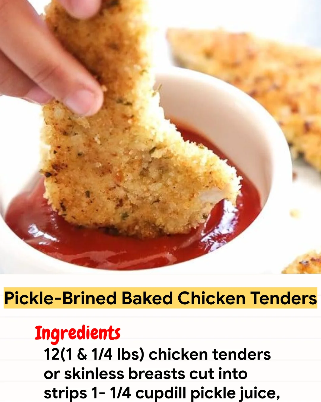 Air Fryer Recipe Pickle-Brined Baked Chicken Tenders