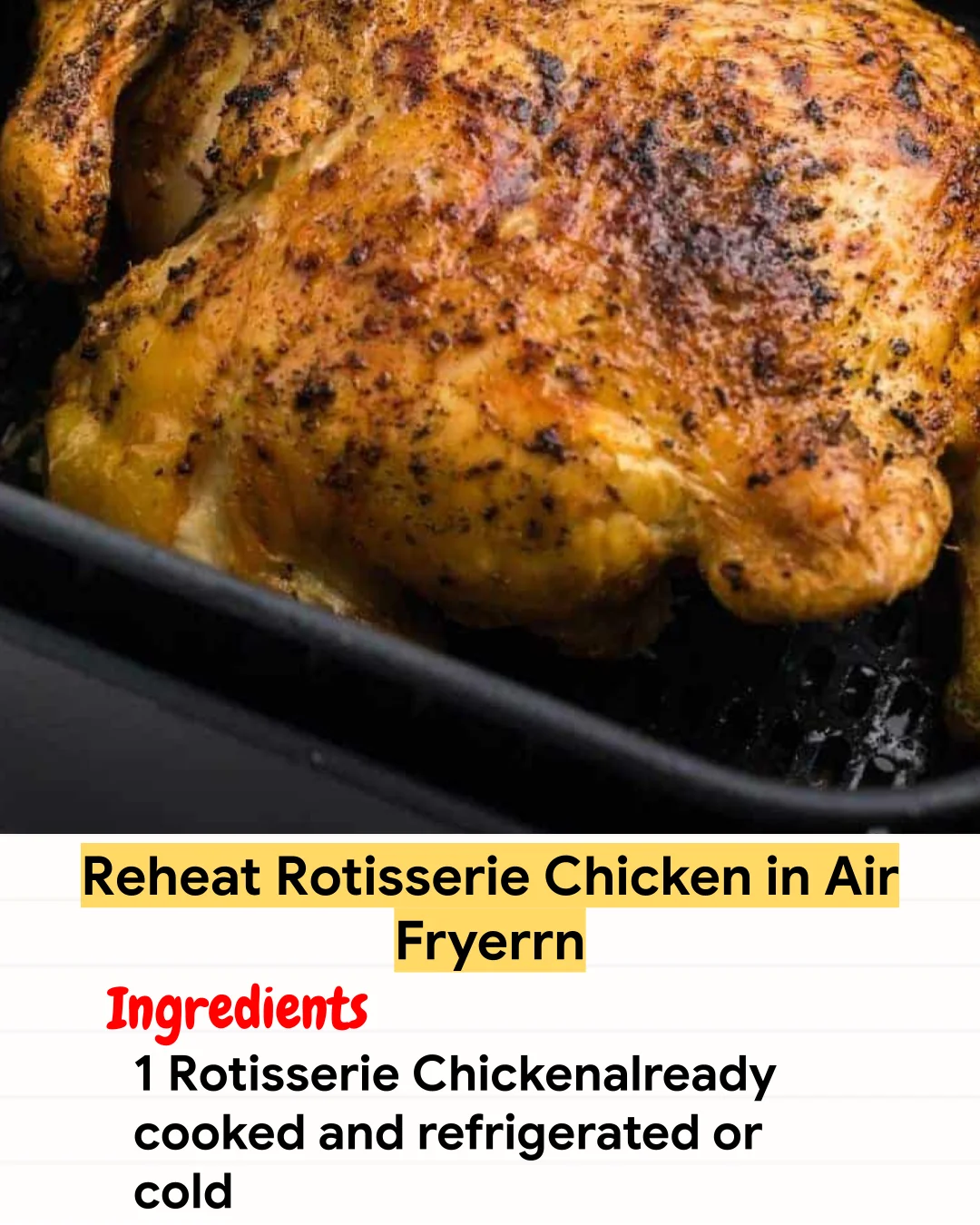 Air Fryer Recipe Reheat Rotisserie Chicken in Air Fryerrn