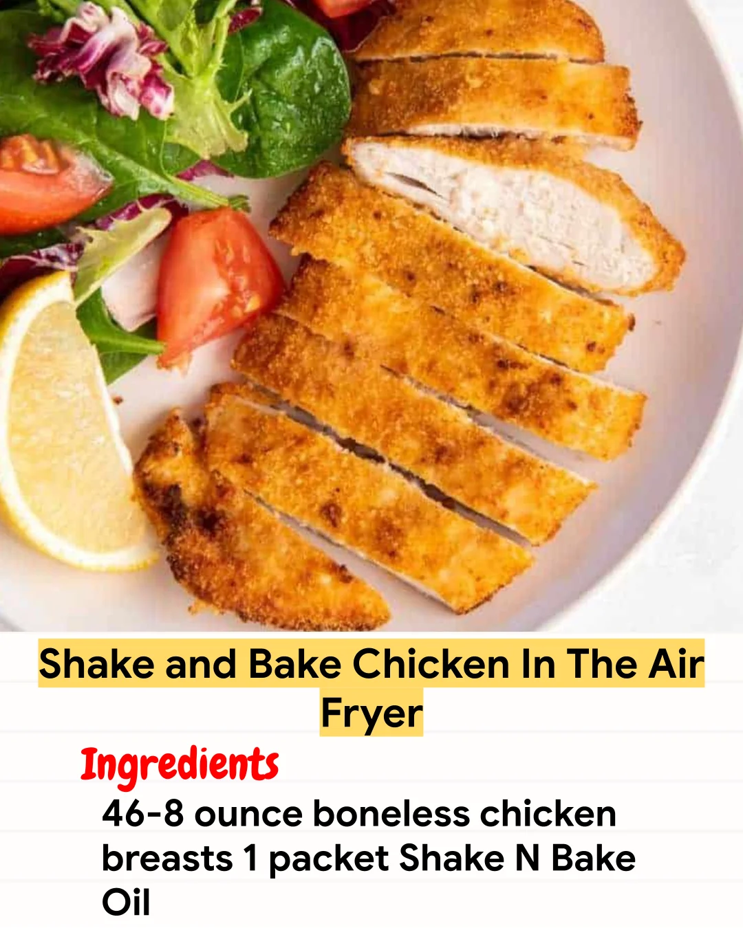 Air Fryer Recipe Shake and Bake Chicken In The Air Fryer