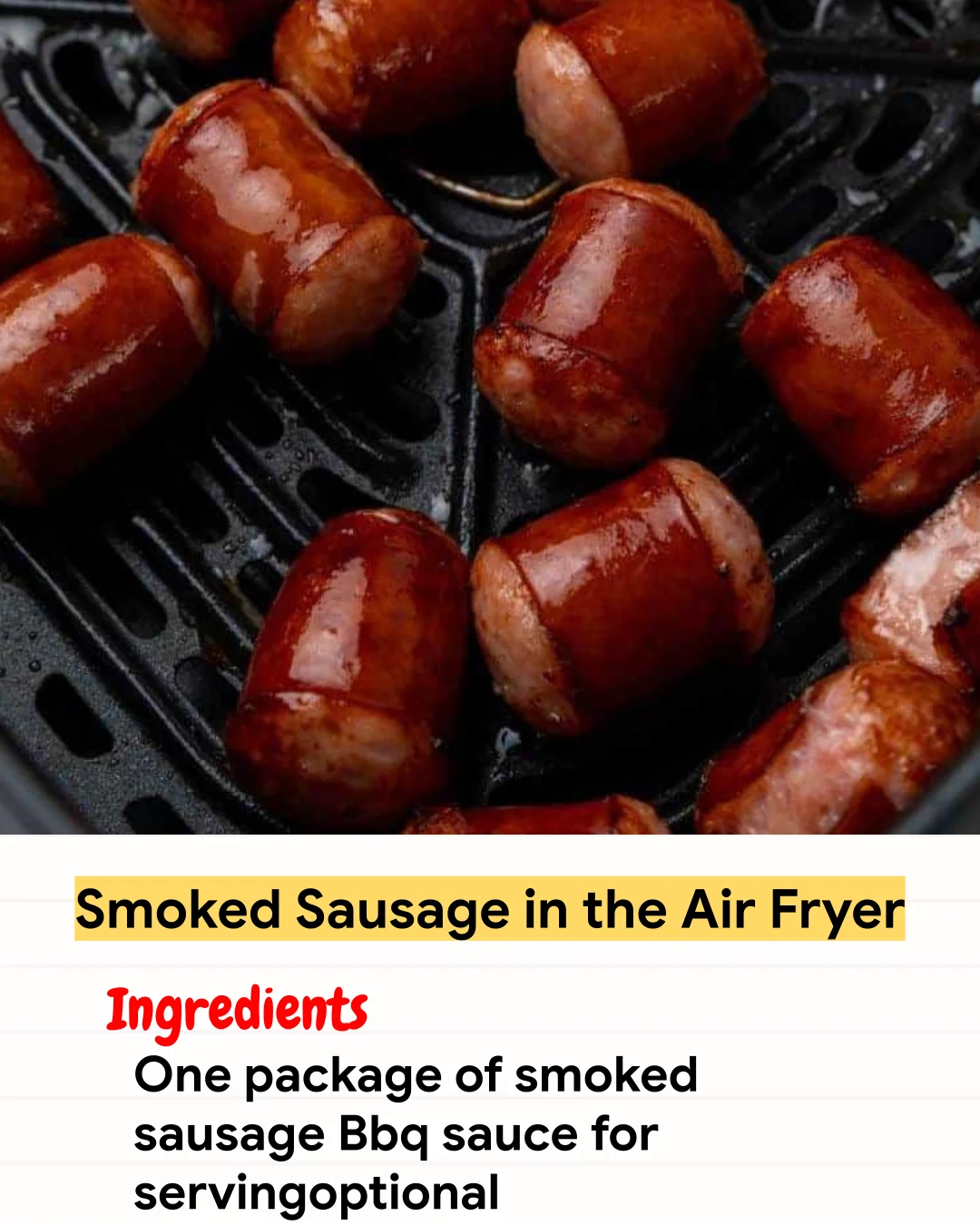 Air Fryer Recipe Smoked Sausage in the Air Fryer