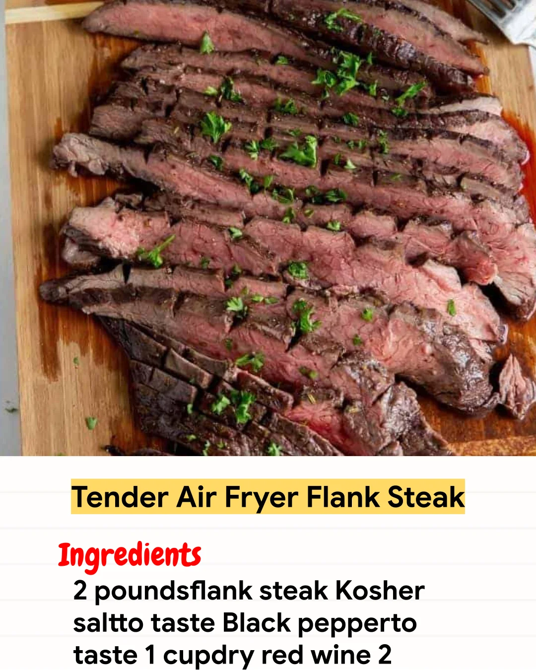 Air Fryer Recipe Tender Air Fryer Flank Steak
