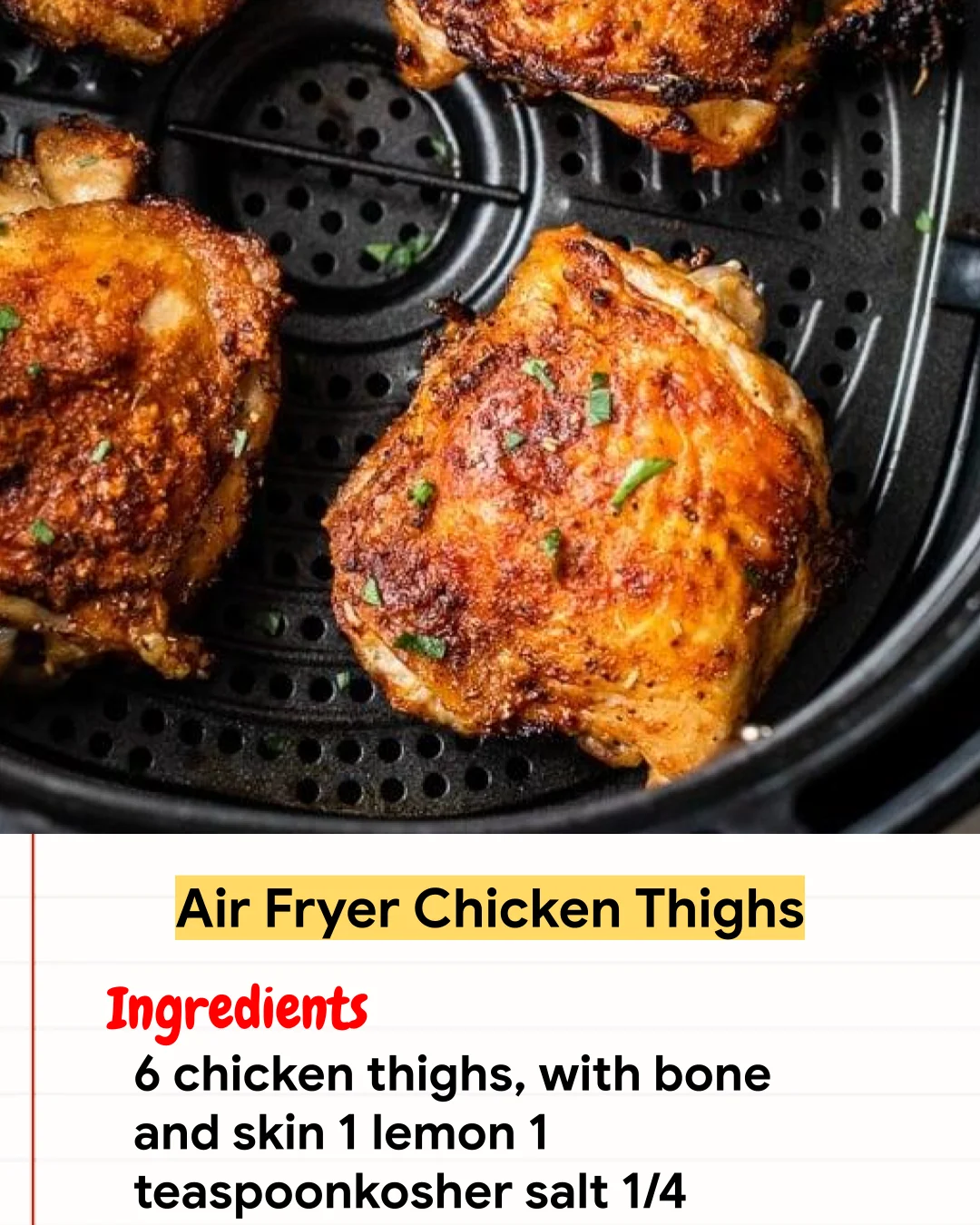 Chicken Recipe Air Fryer Chicken Thighs