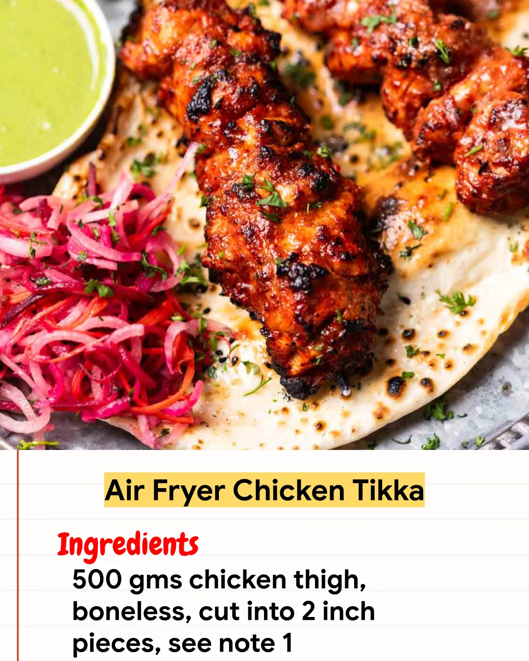 Chicken Recipe Air Fryer Chicken Tikka