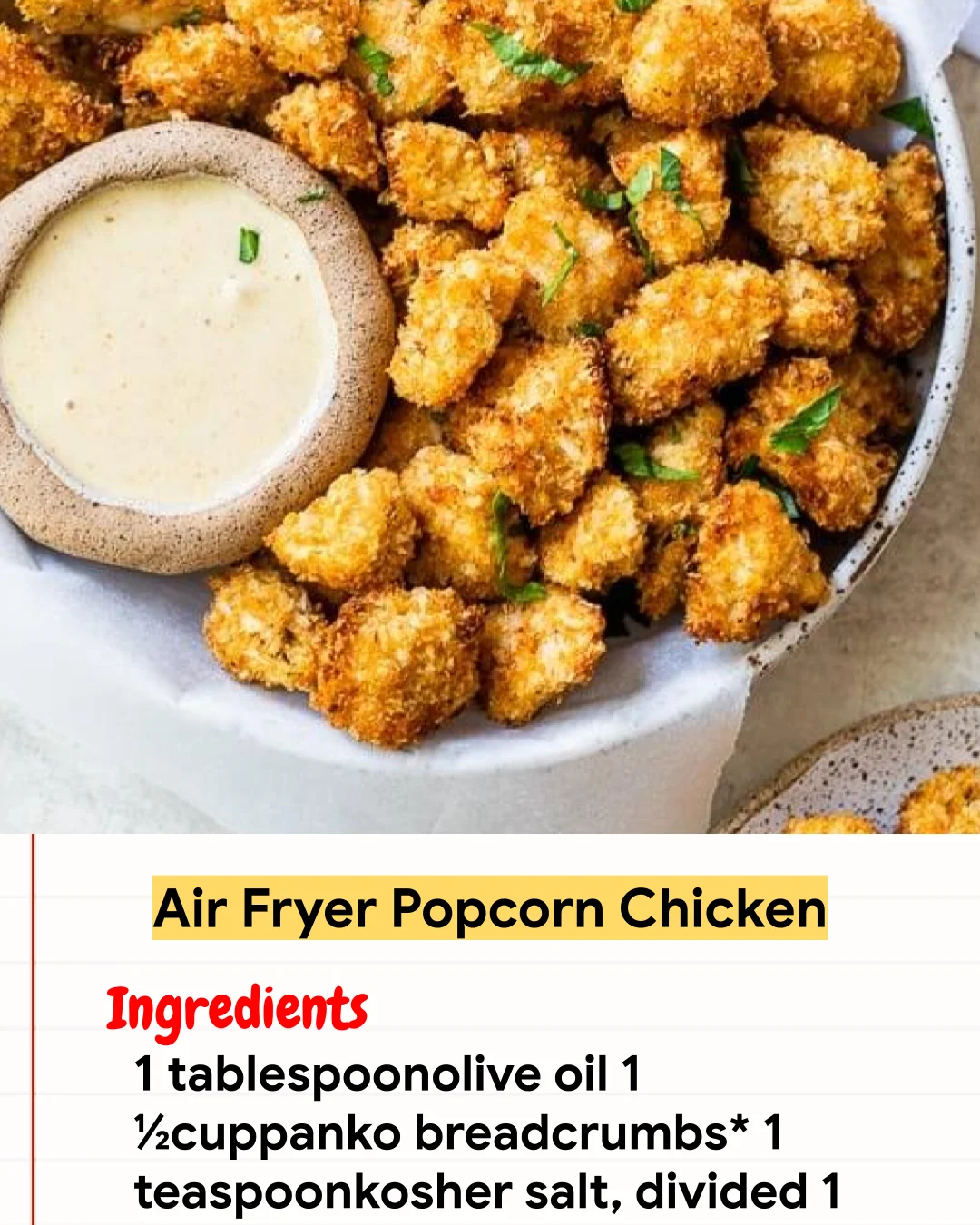 Chicken Recipe Air Fryer Popcorn Chicken