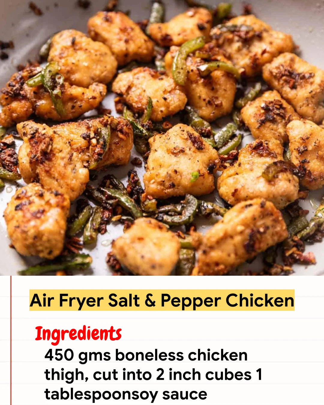 Chicken Recipe Air Fryer Salt & Pepper Chicken