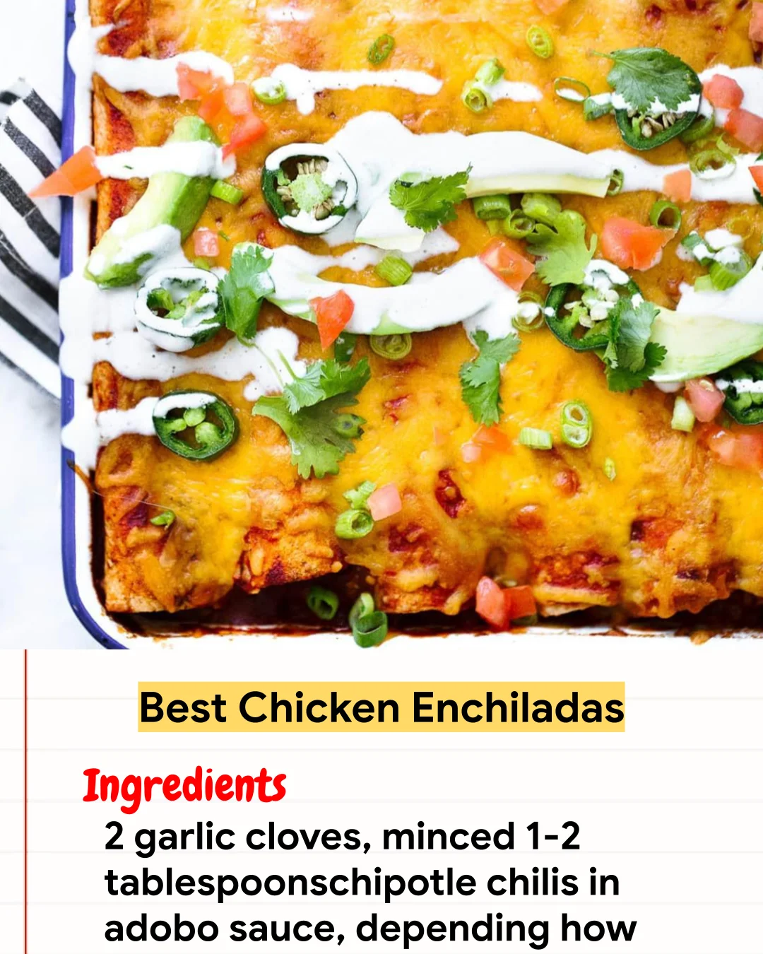 Chicken Recipe Best Chicken Enchiladas