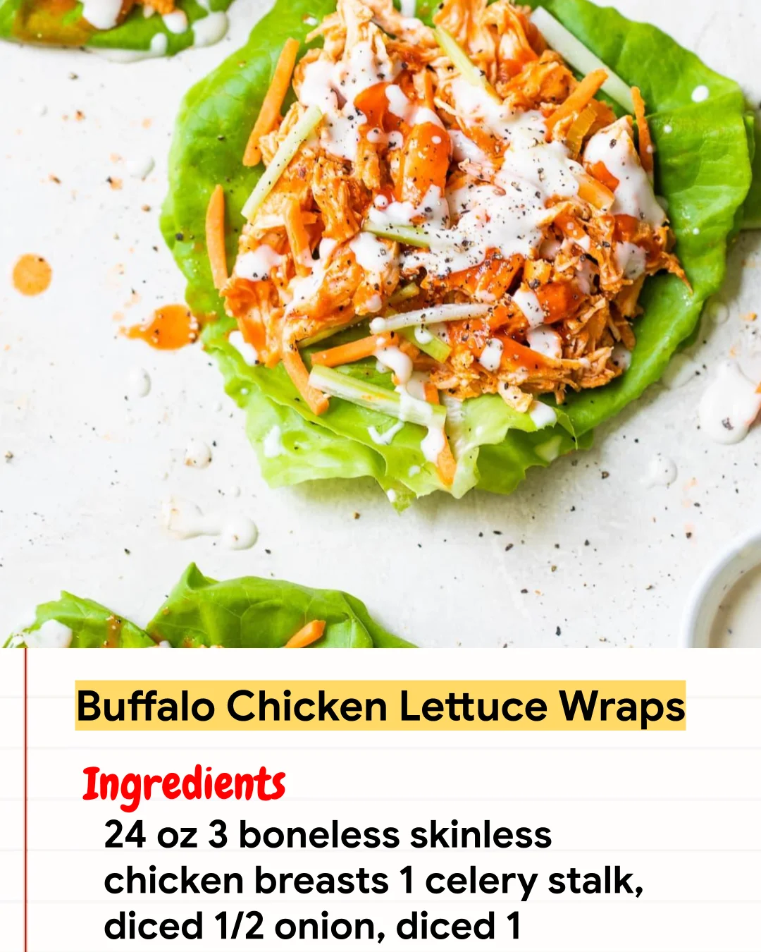 Chicken Recipe Buffalo Chicken Lettuce Wraps