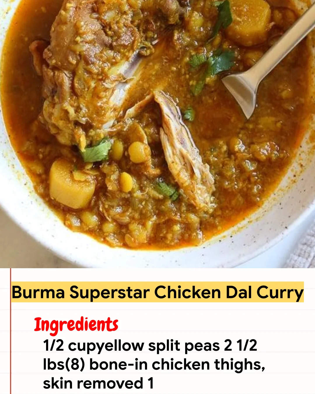 Chicken Recipe Burma Superstar Chicken Dal Curry