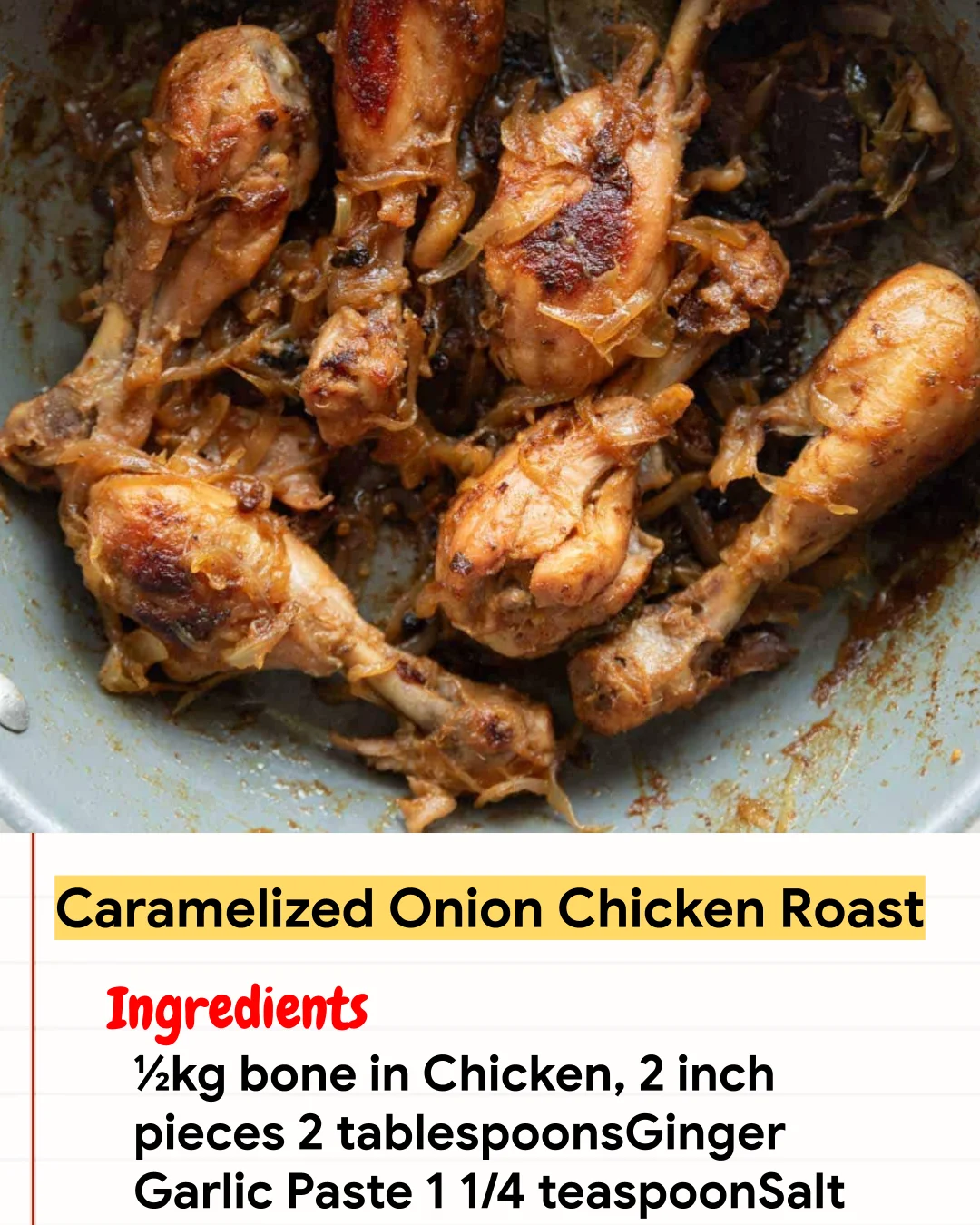 Chicken Recipe Caramelized Onion Chicken Roast