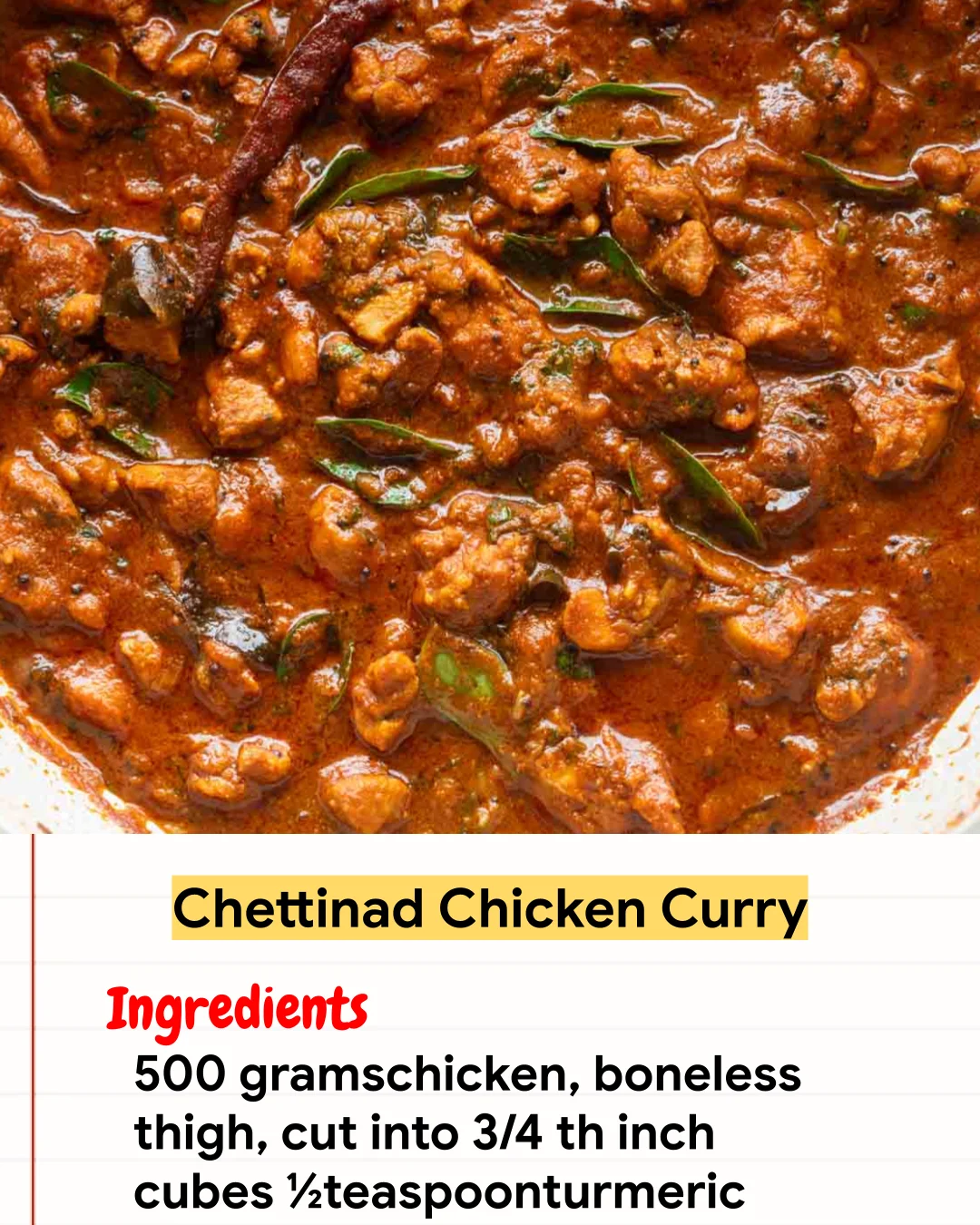Chicken Recipe Chettinad Chicken Curry