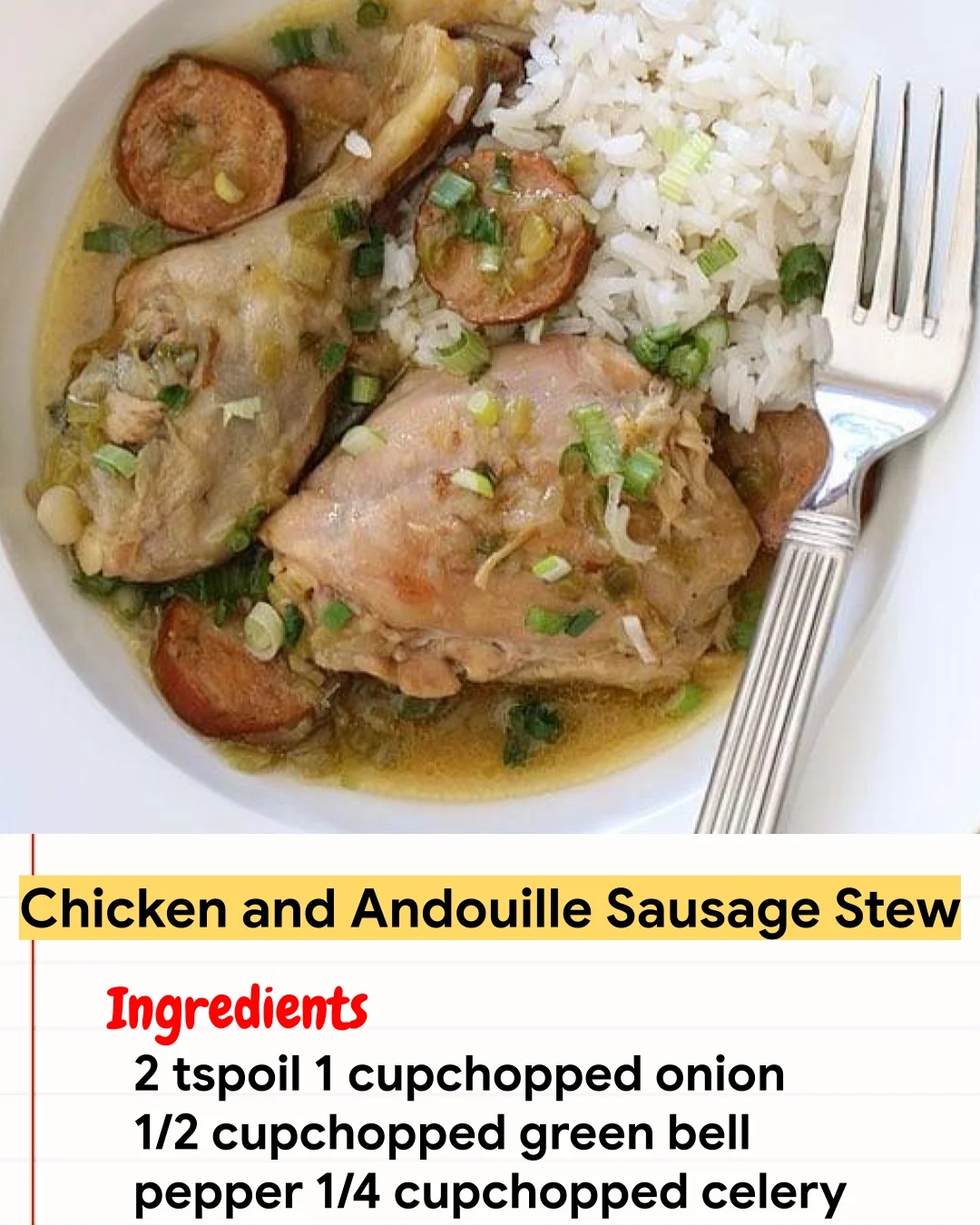 Chicken Recipe Chicken and Andouille Sausage Stew
