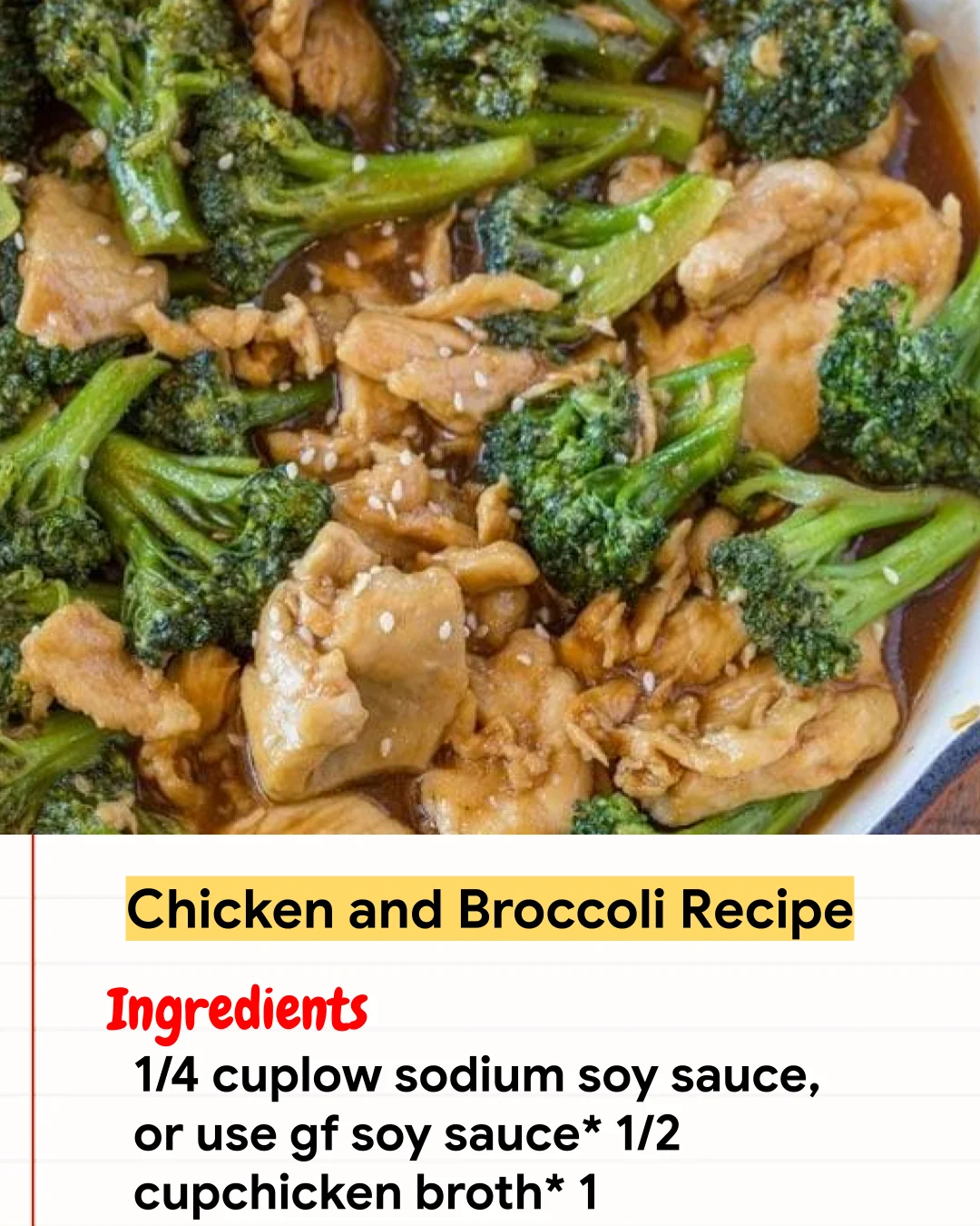 Chicken Recipe Chicken and Broccoli Recipe
