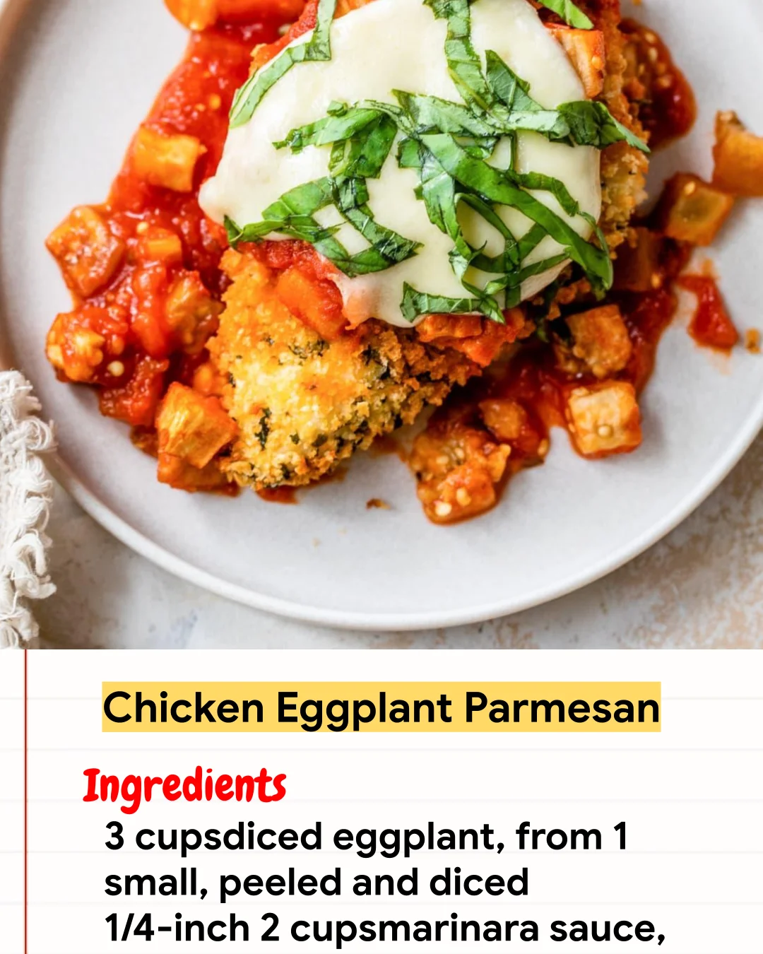Chicken Recipe Chicken Eggplant Parmesan