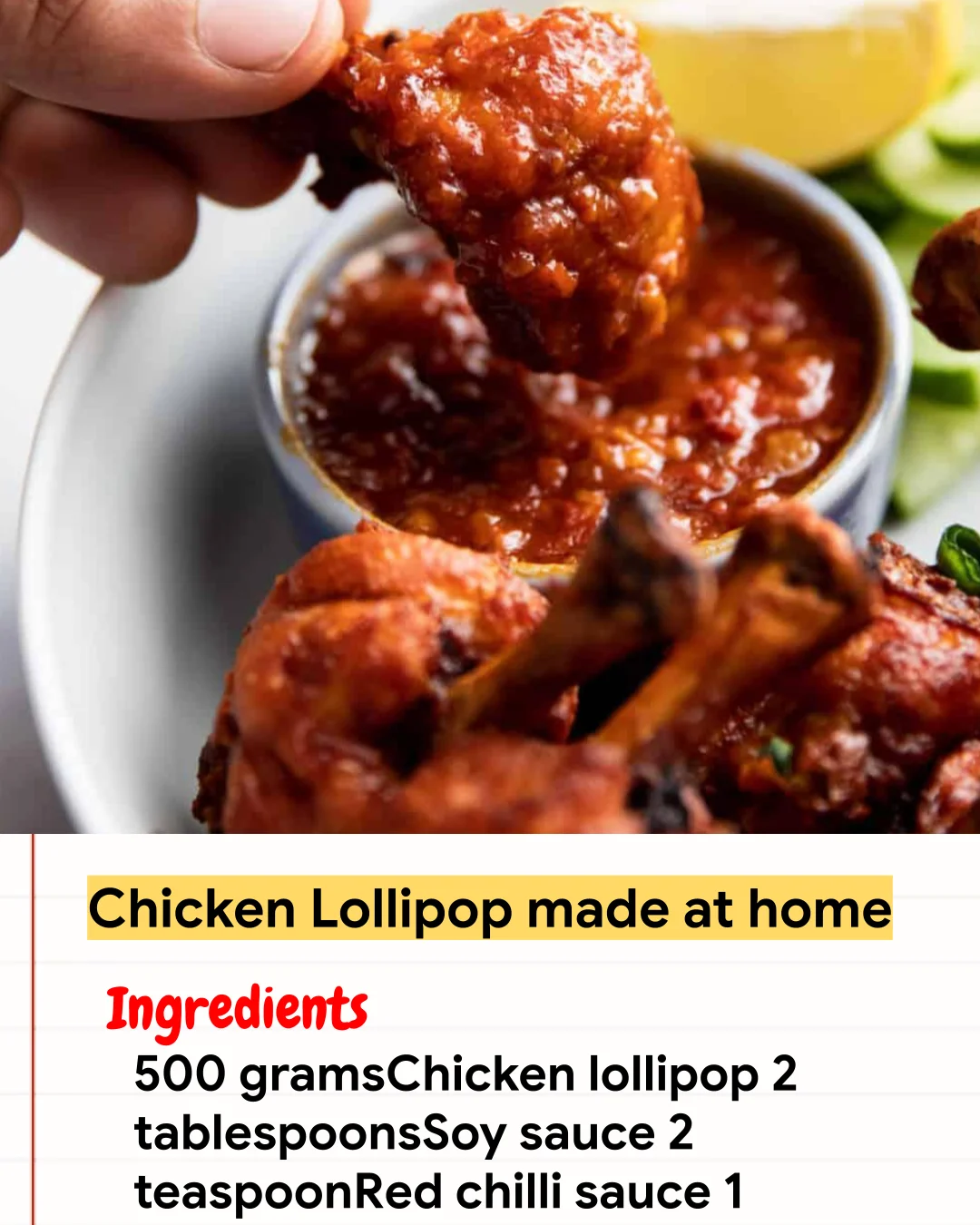 Chicken Recipe Chicken Lollipop made at home