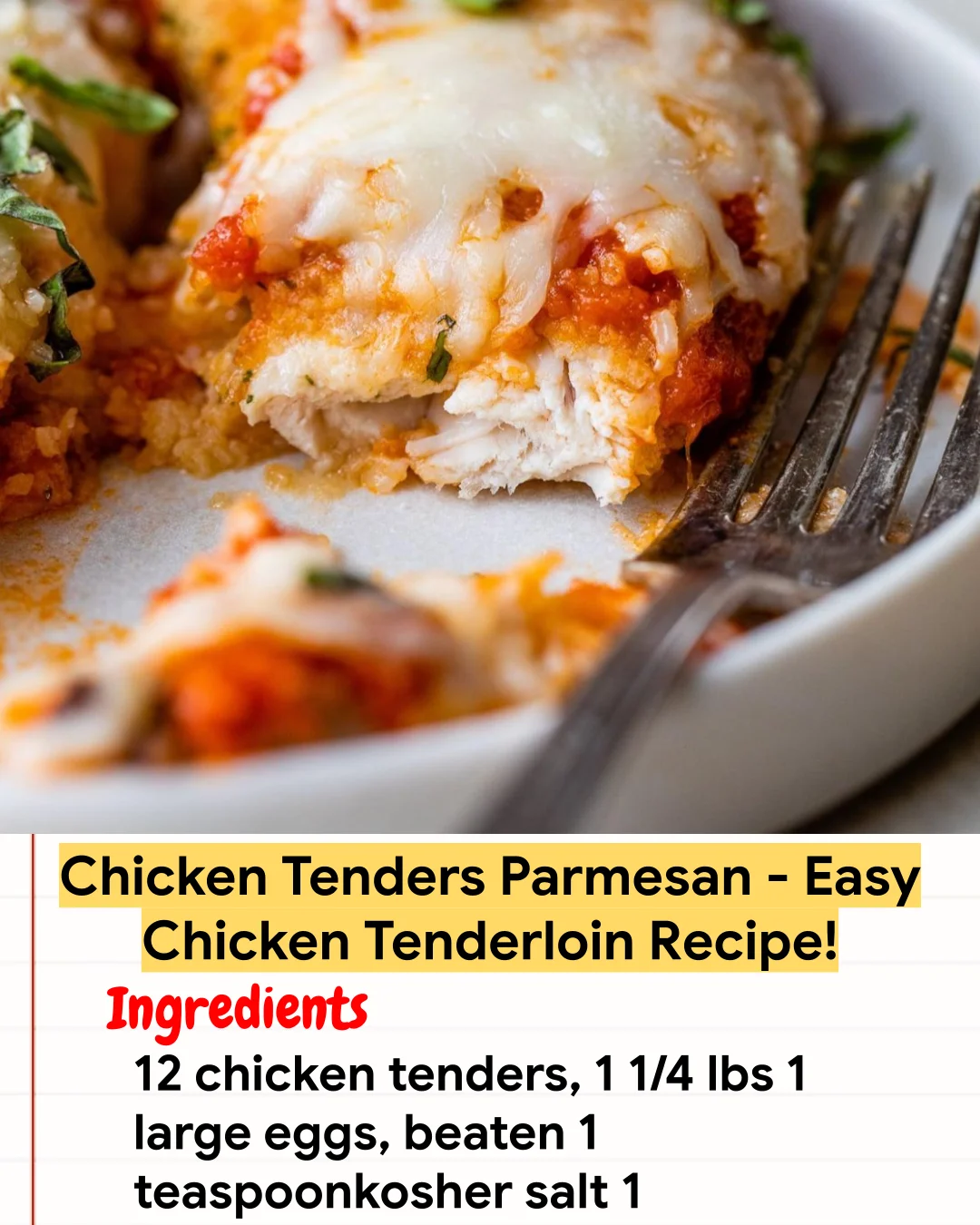 Chicken Recipe Chicken Tenders Parmesan – Easy Chicken Tenderloin Recipe!