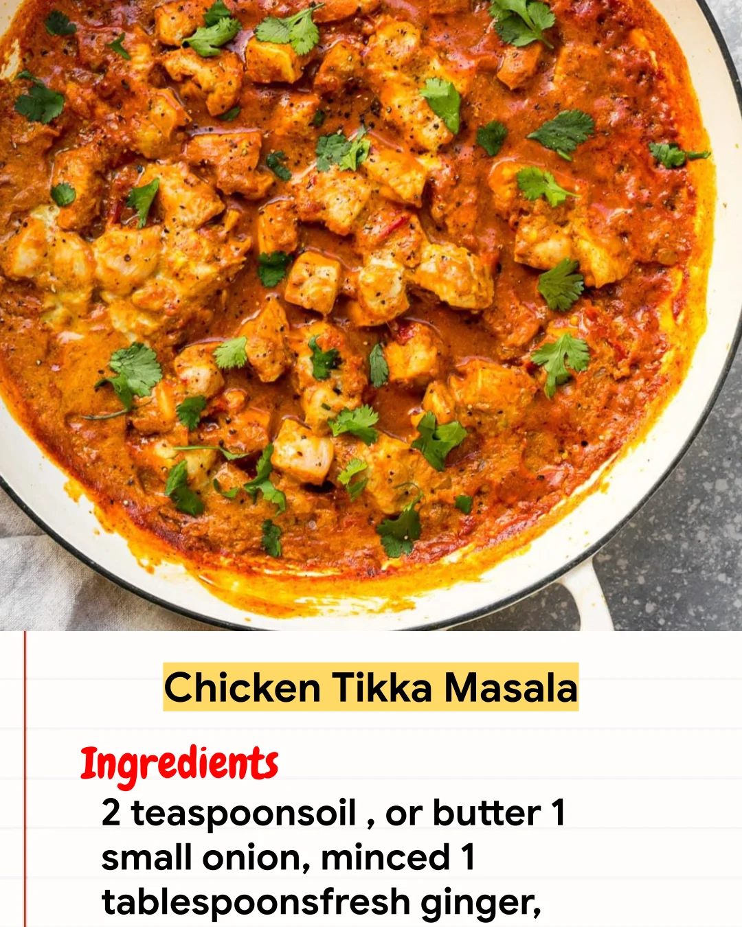 Chicken Recipe Chicken Tikka Masala