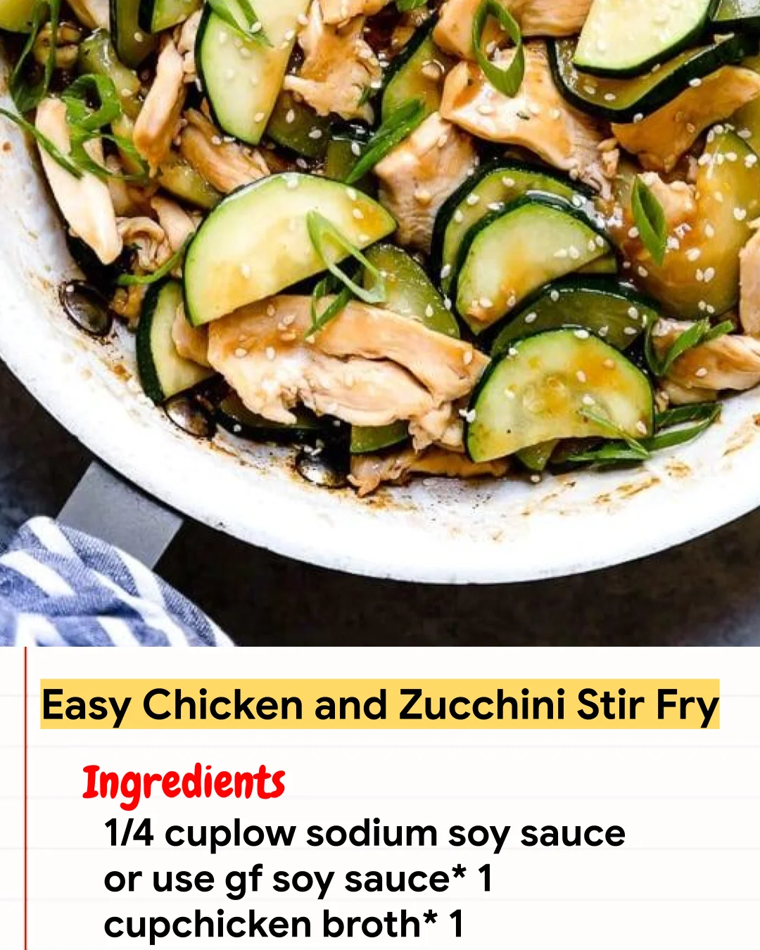 Chicken Recipe Easy Chicken and Zucchini Stir Fry